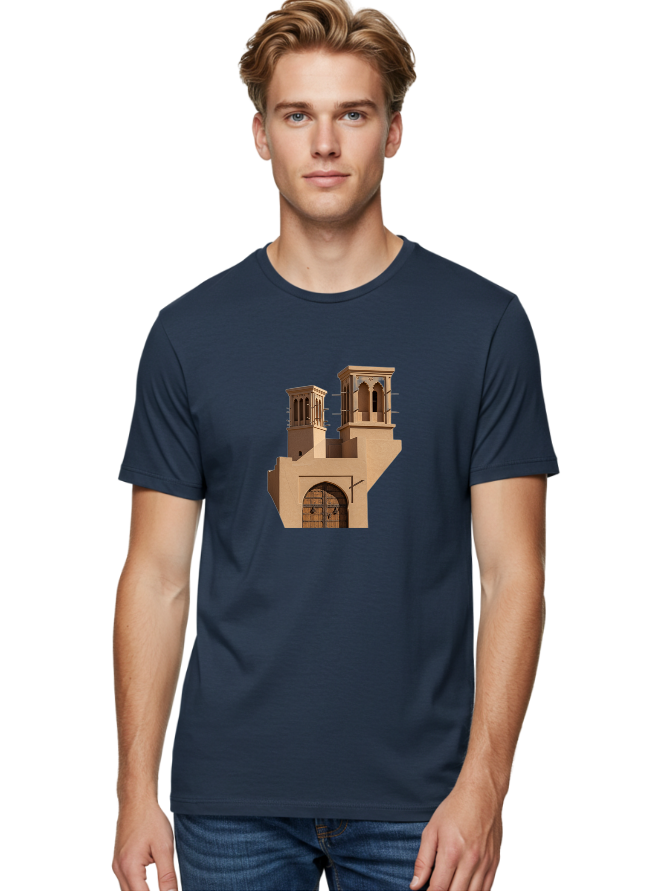 Middle-Eastern-Architecture Men'S Graphic Tee, 100% Cotton, Comfortable Casual Summer Wear, Machine Washable, Vintage Camera, Old Camera, Antique Camera, Black Camera, Classic Photography, Photography Equipment, Nostalgic Device, Film Camera, Bag786
