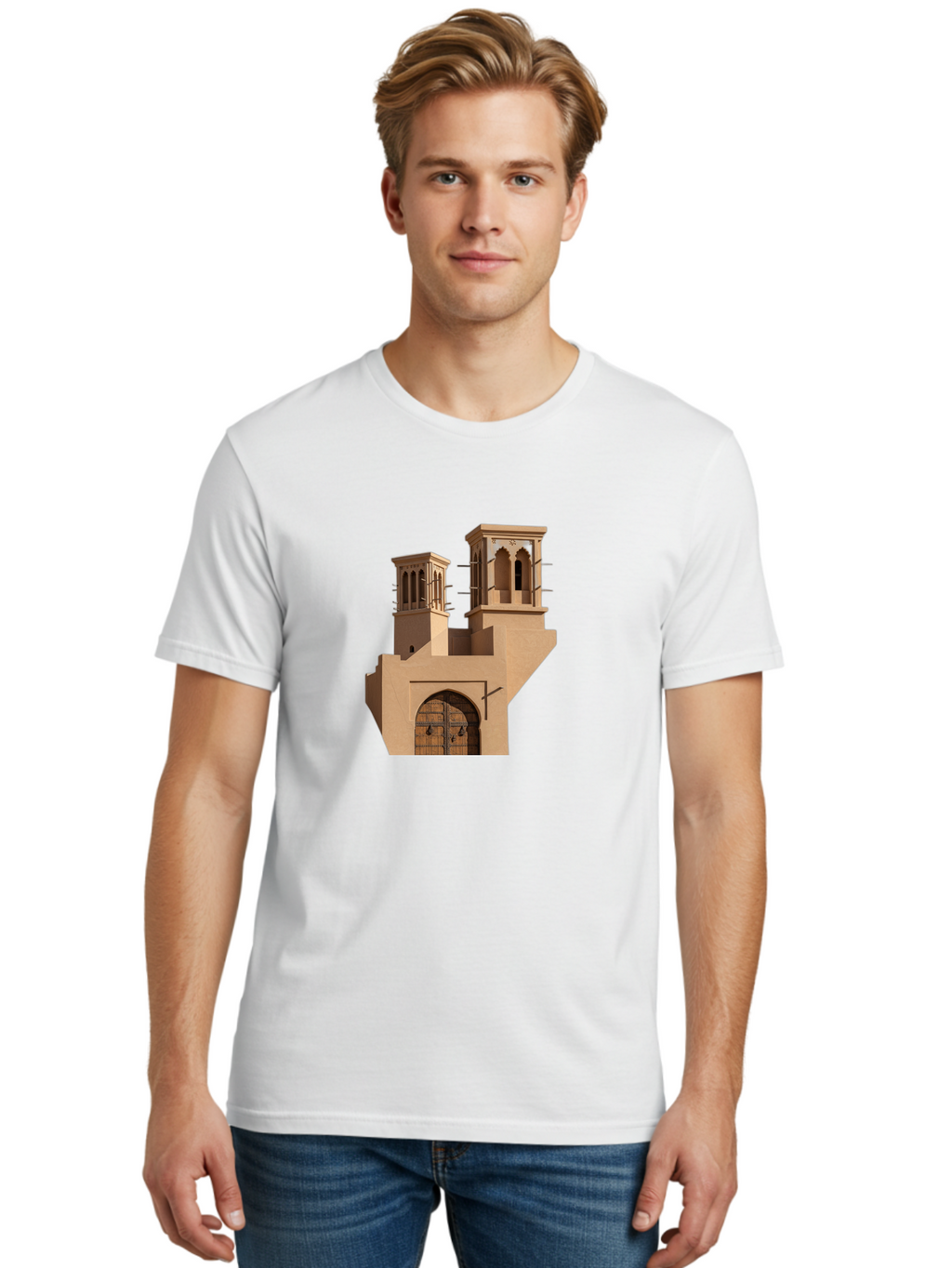 Middle-Eastern-Architecture Men'S Graphic Tee, 100% Cotton, Comfortable Casual Summer Wear, Machine Washable, Vintage Camera, Old Camera, Antique Camera, Black Camera, Classic Photography, Photography Equipment, Nostalgic Device, Film Camera, Bag786