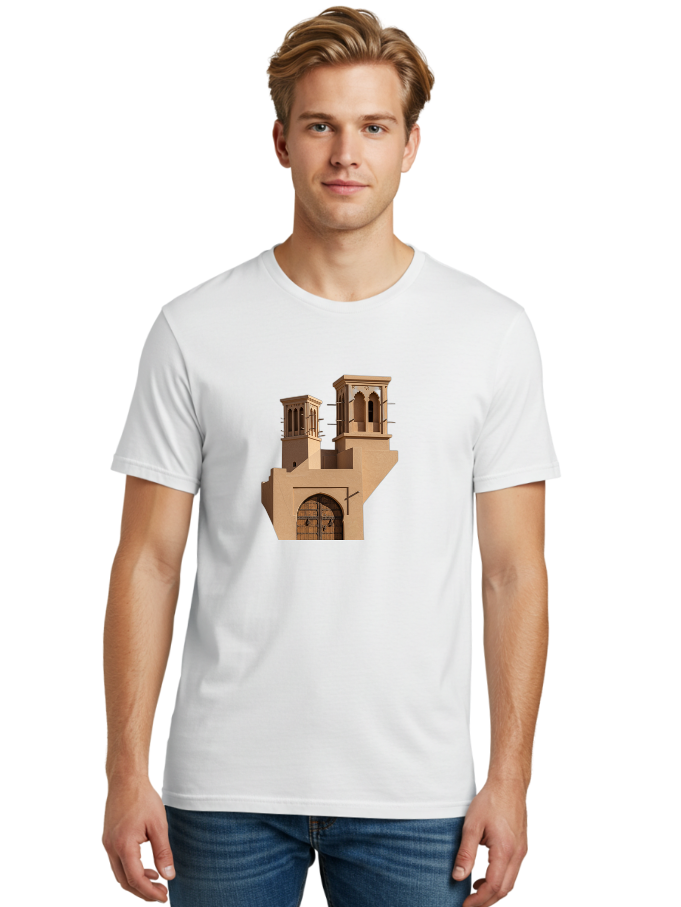 Middle-Eastern-Architecture Men'S Graphic Tee, 100% Cotton, Comfortable Casual Summer Wear, Machine Washable, Vintage Camera, Old Camera, Antique Camera, Black Camera, Classic Photography, Photography Equipment, Nostalgic Device, Film Camera, Bag786