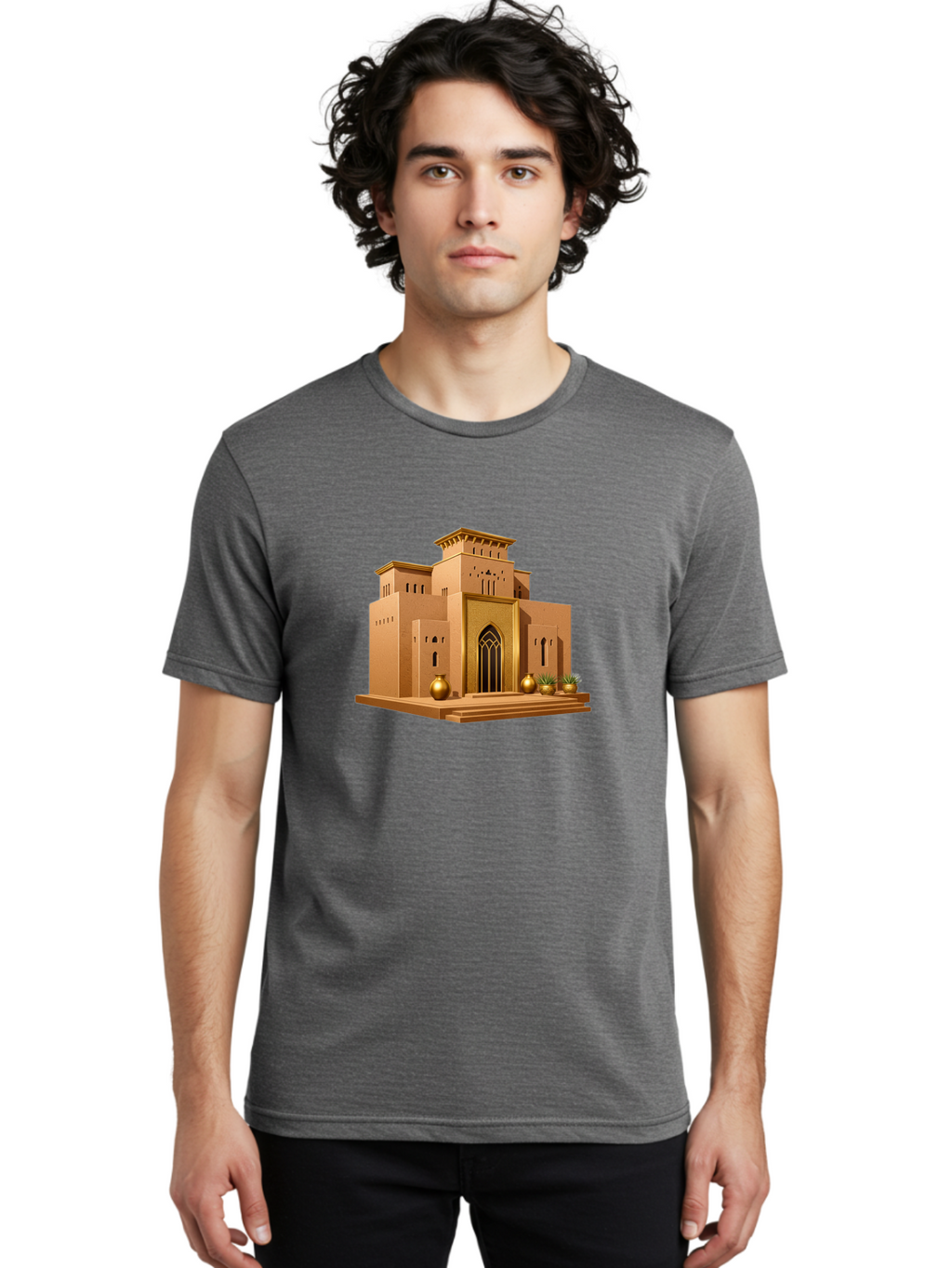 Middle-Eastern-Temple Men'S Graphic Tee, 100% Cotton, Comfortable Casual Summer Wear, Machine Washable, Vintage Camera, Old Camera, Antique Camera, Black Camera, Classic Photography, Photography Equipment, Nostalgic Device, Film Camera, Bag787