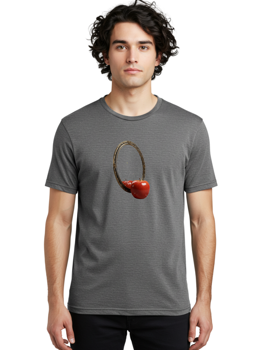 Mirror-Apple Men'S Graphic Tee, 100% Cotton, Comfortable Casual Summer Wear, Machine Washable, Vintage Camera, Old Camera, Antique Camera, Black Camera, Classic Photography, Photography Equipment, Nostalgic Device, Film Camera, Camera Art Bag792