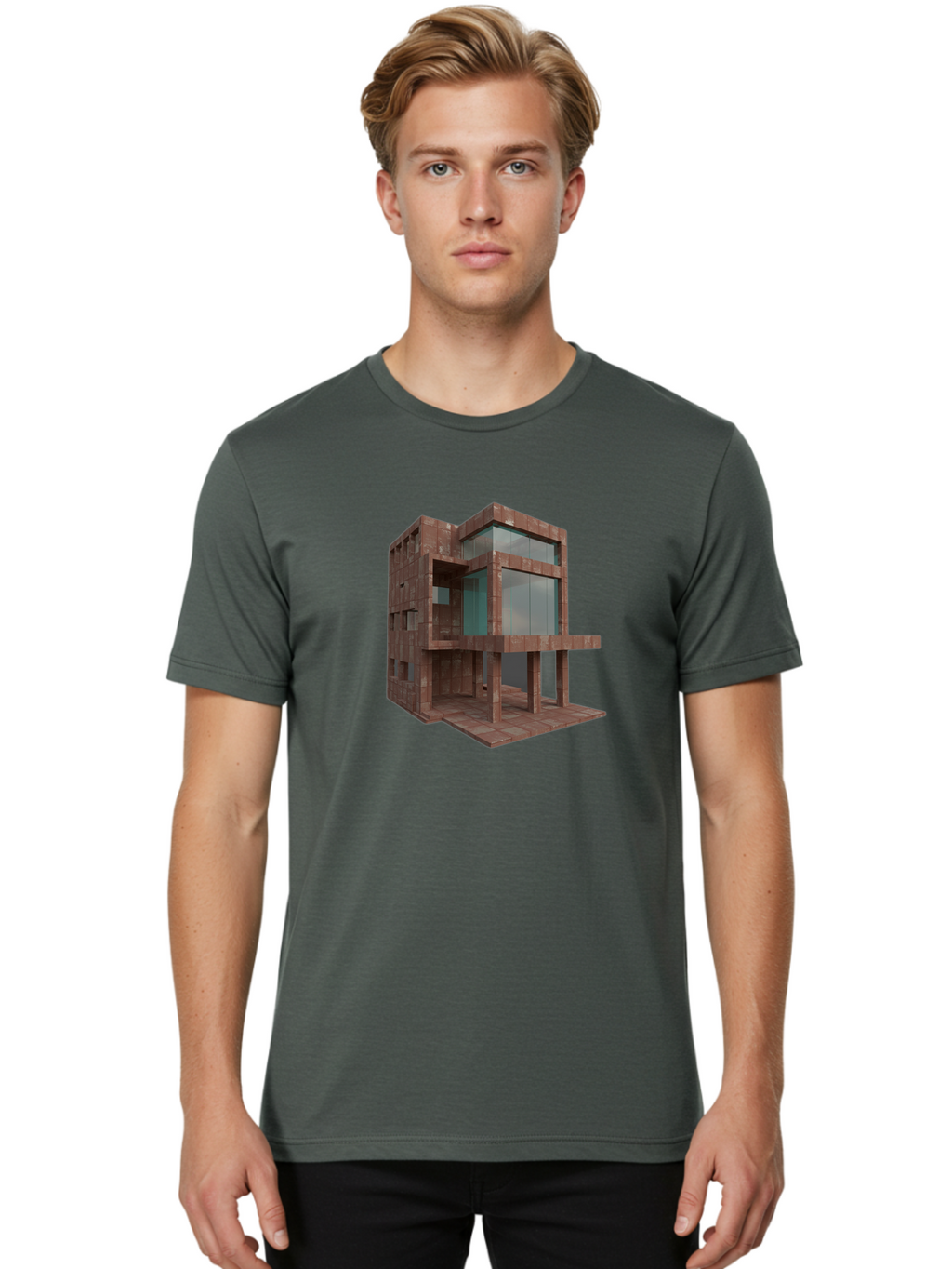 Modern-Building Men'S Graphic Tee, 100% Cotton, Comfortable Casual Summer Wear, Machine Washable, Vintage Camera, Old Camera, Antique Camera, Black Camera, Classic Photography, Photography Equipment, Nostalgic Device, Film Camera, Camera Art Bag794