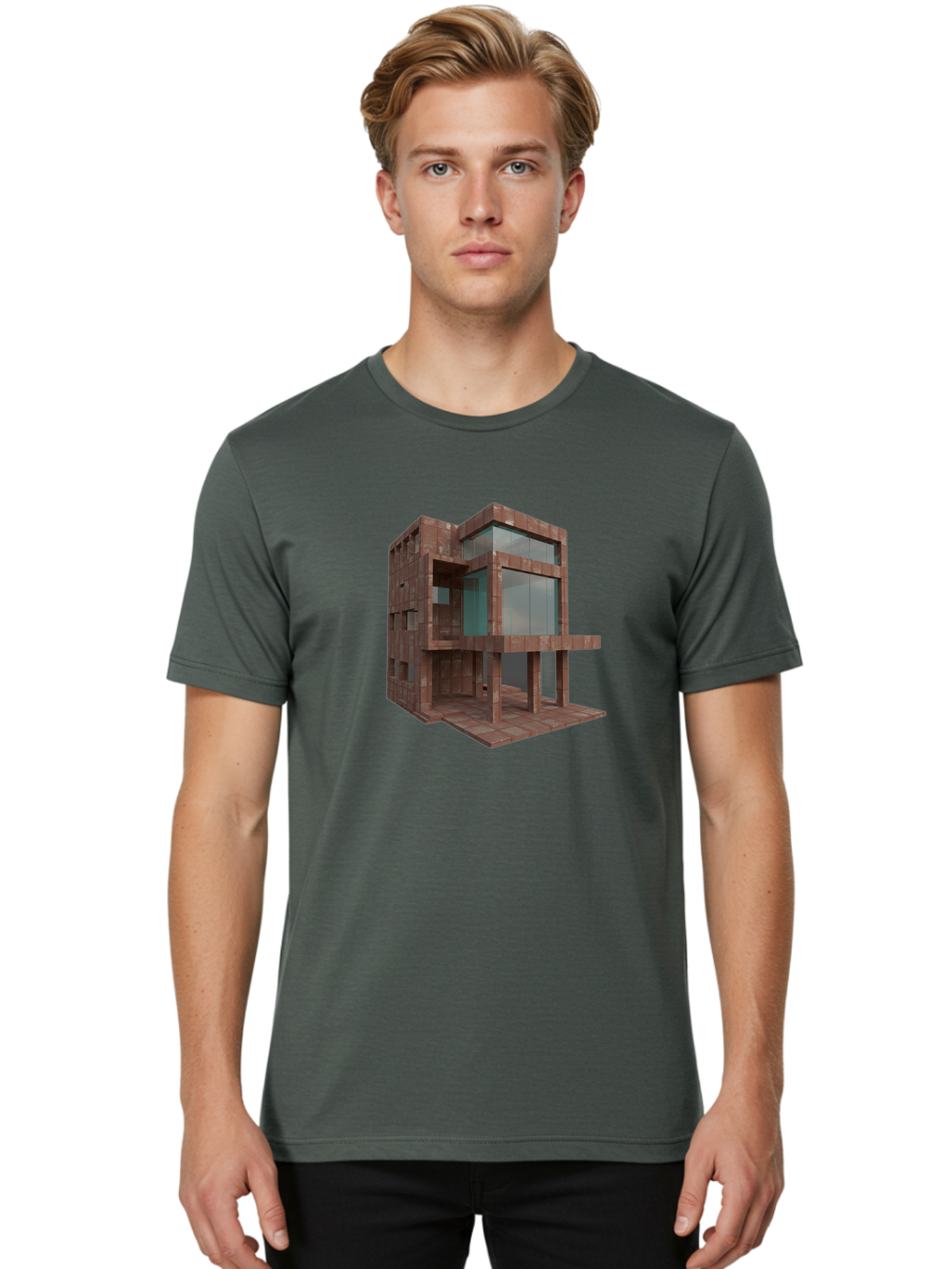 Modern-Building Men'S Graphic Tee, 100% Cotton, Comfortable Casual Summer Wear, Machine Washable, Vintage Camera, Old Camera, Antique Camera, Black Camera, Classic Photography, Photography Equipment, Nostalgic Device, Film Camera, Camera Art Bag794