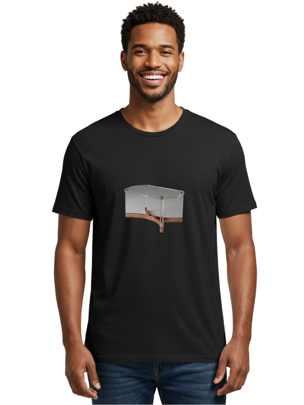 Modern-Podium Men'S Graphic Tee, 100% Cotton, Comfortable Casual Summer Wear, Machine Washable, Vintage Camera, Old Camera, Antique Camera, Black Camera, Classic Photography, Photography Equipment, Nostalgic Device, Film Camera, Camera Art Bag795