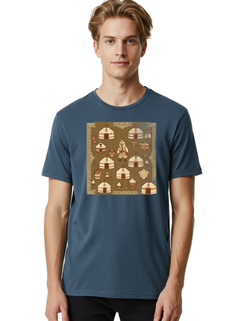 Mongolian-Yurt-Collection Men'S Graphic Tee, 100% Cotton, Comfortable Casual Summer Wear, Machine Washable, Vintage Camera, Old Camera, Antique Camera, Black Camera, Classic Photography, Photography Equipment, Nostalgic Device, Film Camera, Bag801