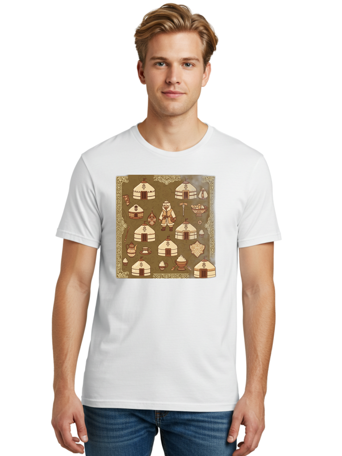 Mongolian-Yurt-Collection Men'S Graphic Tee, 100% Cotton, Comfortable Casual Summer Wear, Machine Washable, Vintage Camera, Old Camera, Antique Camera, Black Camera, Classic Photography, Photography Equipment, Nostalgic Device, Film Camera, Bag801