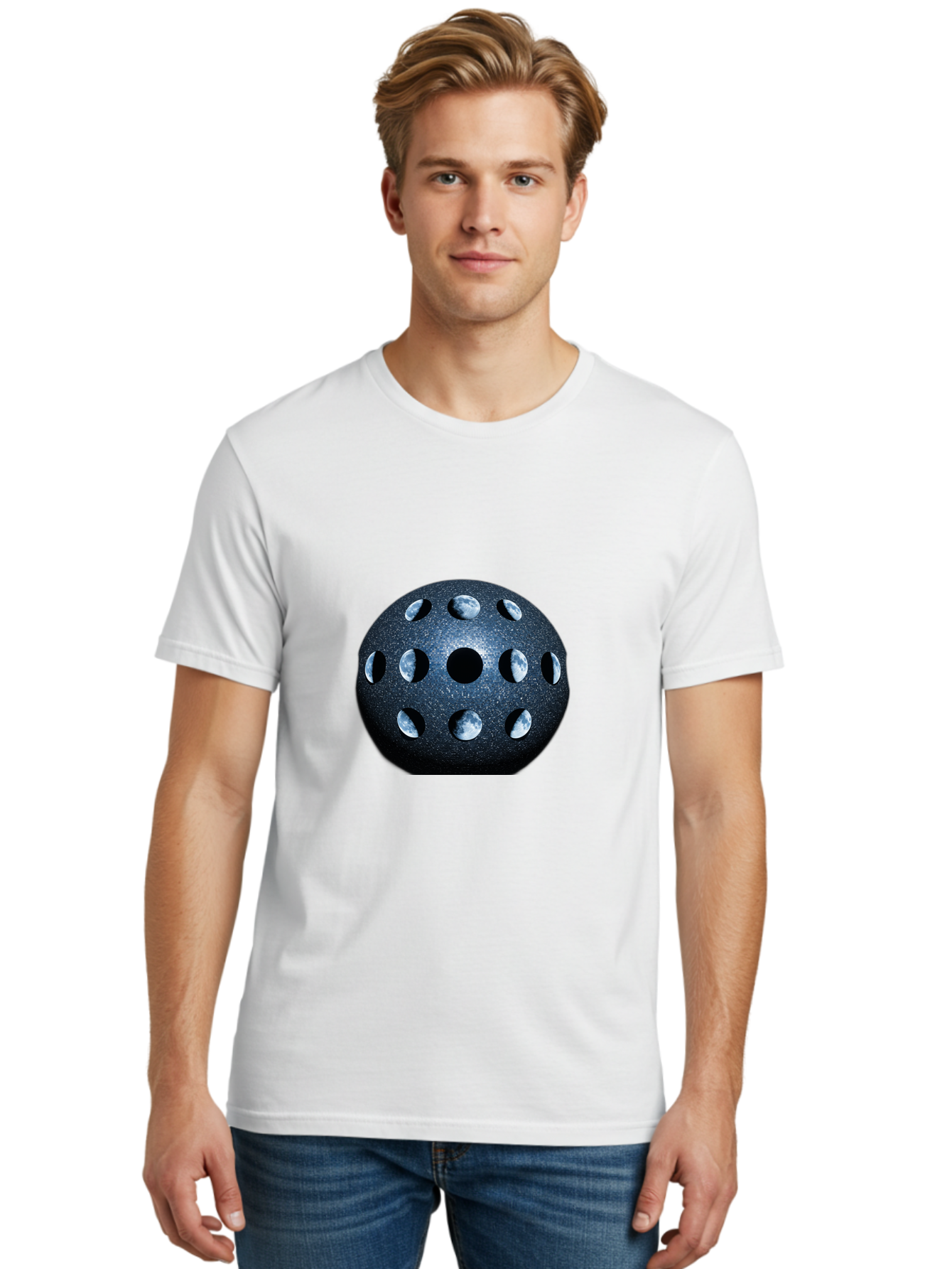 Moon-Phases-Orb Men'S Graphic Tee, 100% Cotton, Comfortable Casual Summer Wear, Machine Washable, Vintage Camera, Old Camera, Antique Camera, Black Camera, Classic Photography, Photography Equipment, Nostalgic Device, Film Camera, Camera Art Bag809
