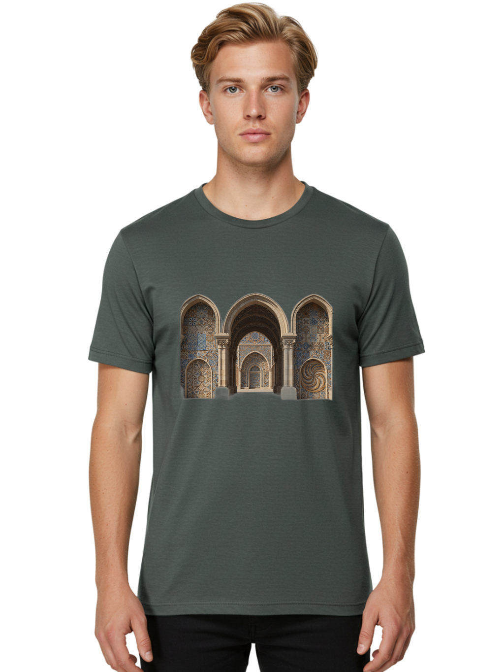 Moorish-Archway Men'S Graphic Tee, 100% Cotton, Comfortable Casual Summer Wear, Machine Washable, Vintage Camera, Old Camera, Antique Camera, Black Camera, Classic Photography, Photography Equipment, Nostalgic Device, Film Camera, Camera Art Bag812