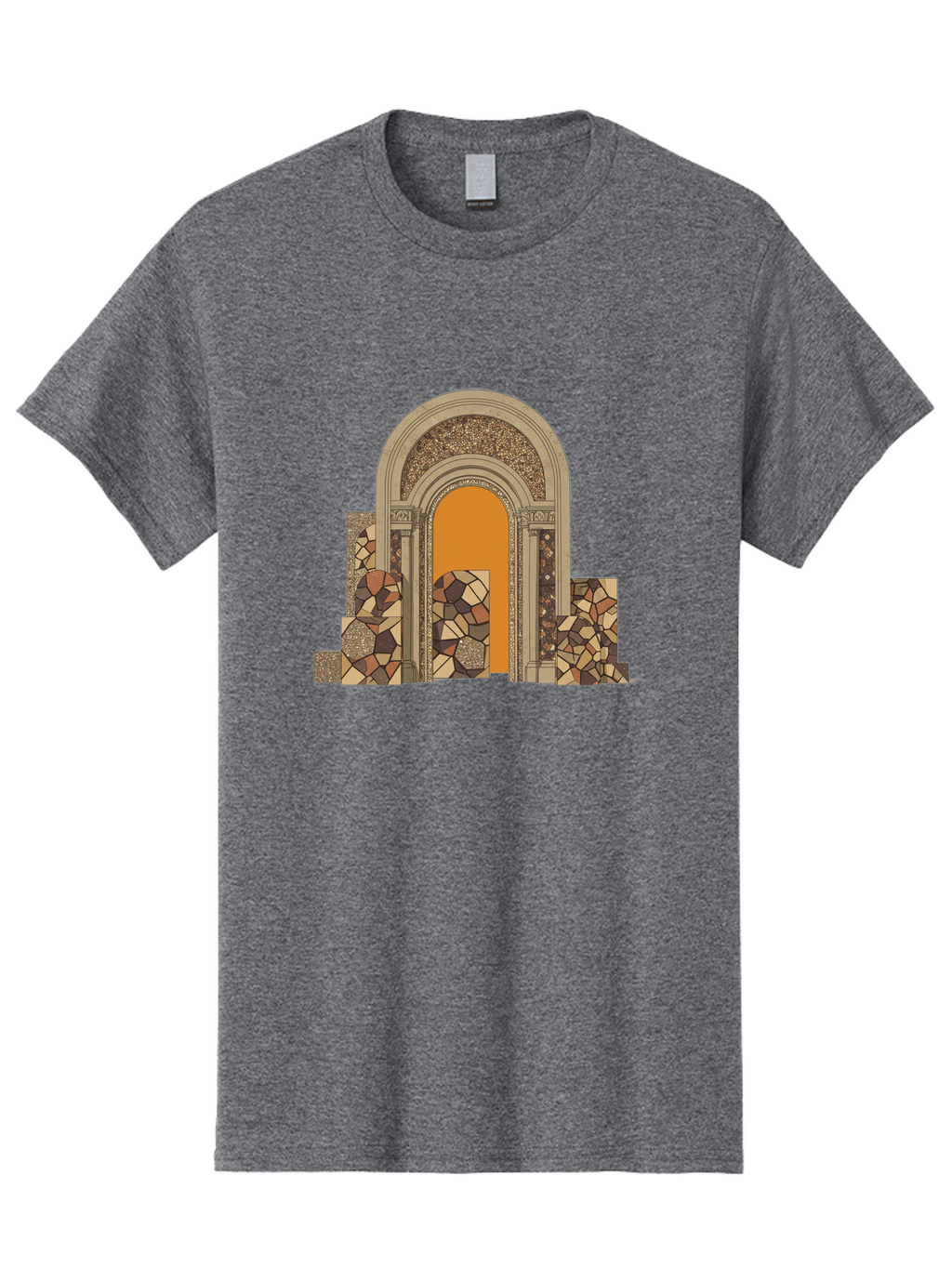 Mosaic-Archway Men'S Graphic Tee, 100% Cotton, Comfortable Casual Summer Wear, Machine Washable, Vintage Camera, Old Camera, Antique Camera, Black Camera, Classic Photography, Photography Equipment, Nostalgic Device, Film Camera, Camera Art Bag814