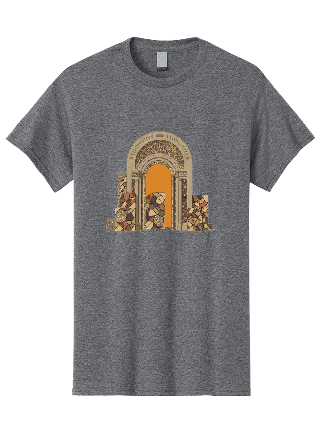 Mosaic-Archway Men'S Graphic Tee, 100% Cotton, Comfortable Casual Summer Wear, Machine Washable, Vintage Camera, Old Camera, Antique Camera, Black Camera, Classic Photography, Photography Equipment, Nostalgic Device, Film Camera, Camera Art Bag814