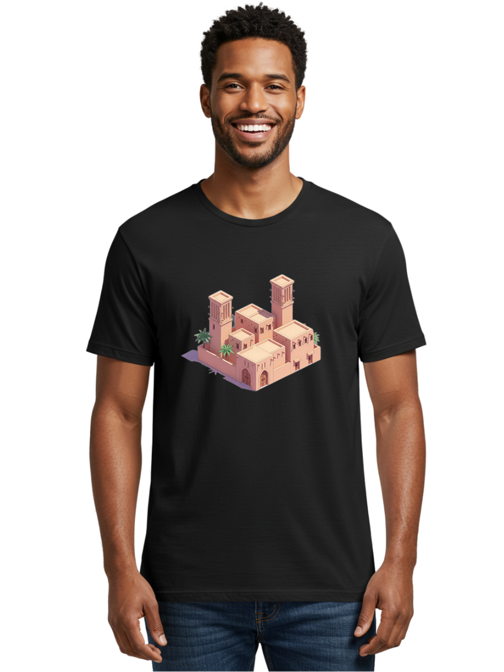 Mosque-Building Men'S Graphic Tee, 100% Cotton, Comfortable Casual Summer Wear, Machine Washable, Vintage Camera, Old Camera, Antique Camera, Black Camera, Classic Photography, Photography Equipment, Nostalgic Device, Film Camera, Camera Art Bag818