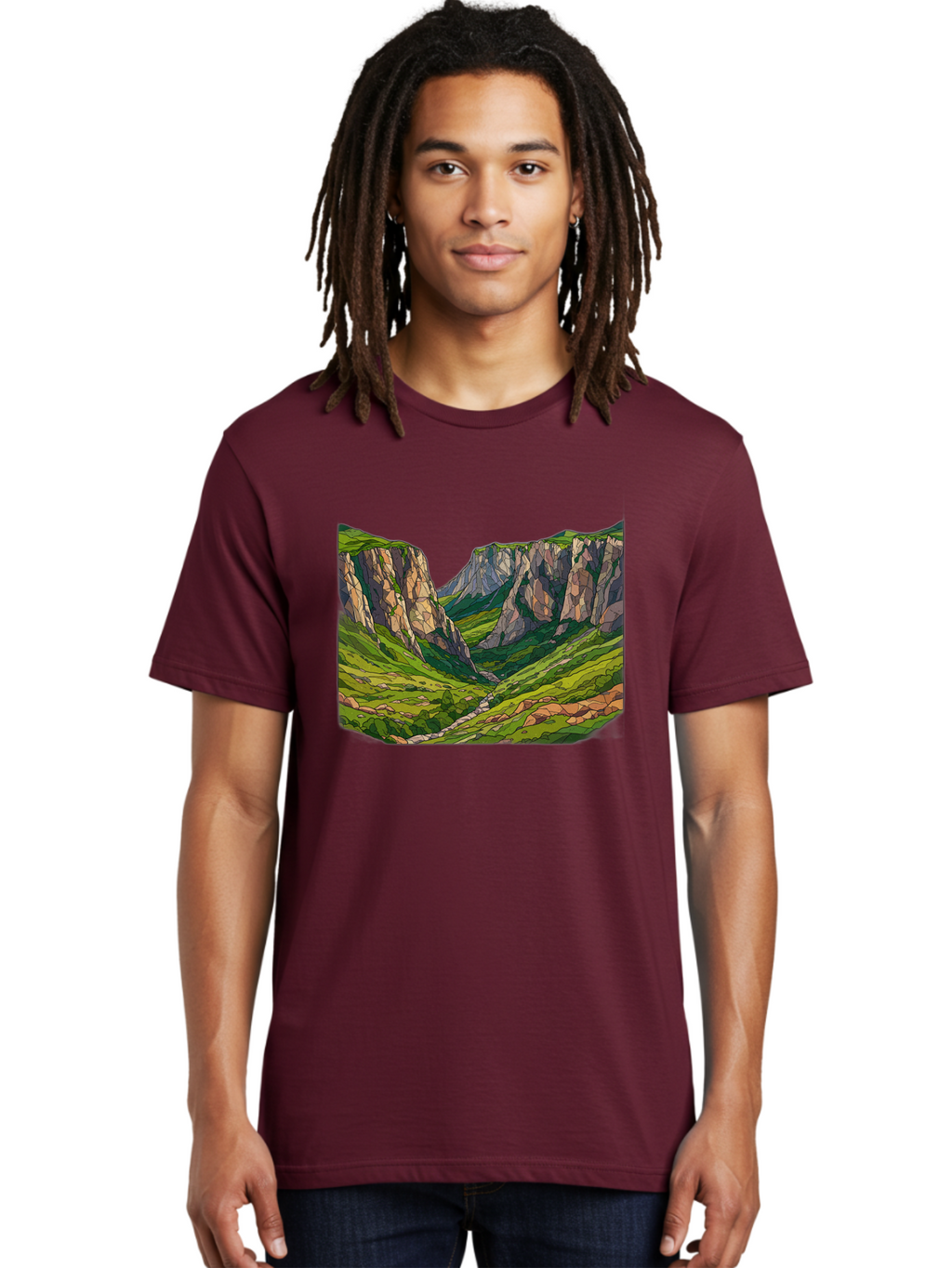 Mountain-Landscape-1 Men'S Graphic Tee, 100% Cotton, Comfortable Casual Summer Wear, Machine Washable, Vintage Camera, Old Camera, Antique Camera, Black Camera, Classic Photography, Photography Equipment, Nostalgic Device, Film Camera, Bag824