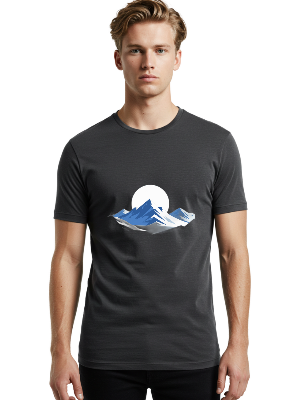 Mountain-Landscape Men'S Graphic Tee, 100% Cotton, Comfortable Casual Summer Wear, Machine Washable, Vintage Camera, Old Camera, Antique Camera, Black Camera, Classic Photography, Photography Equipment, Nostalgic Device, Film Camera, Bag825