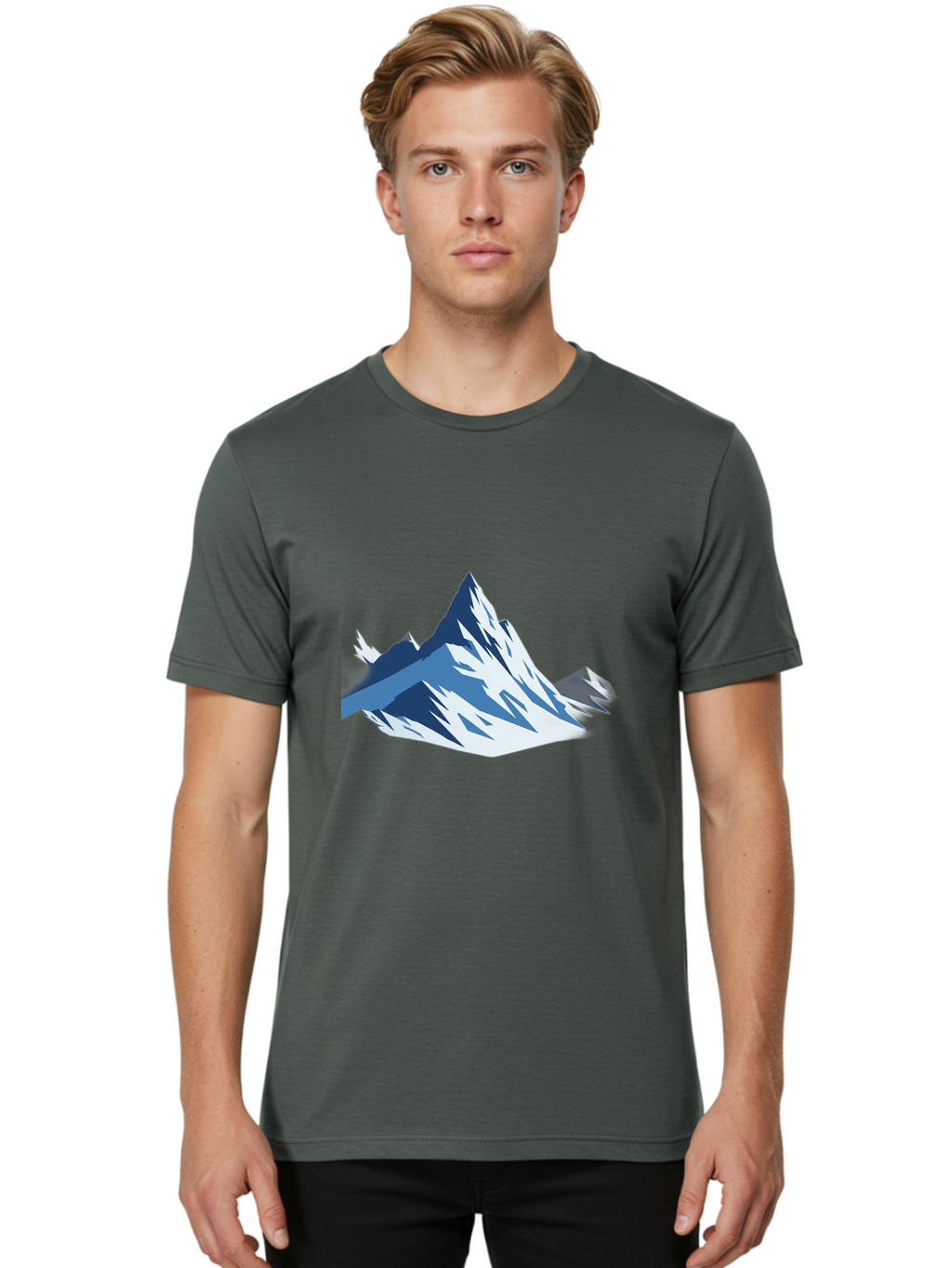 Mountain-Peak-1 Men'S Graphic Tee, 100% Cotton, Comfortable Casual Summer Wear, Machine Washable, Vintage Camera, Old Camera, Antique Camera, Black Camera, Classic Photography, Photography Equipment, Nostalgic Device, Film Camera, Camera Art Bag826