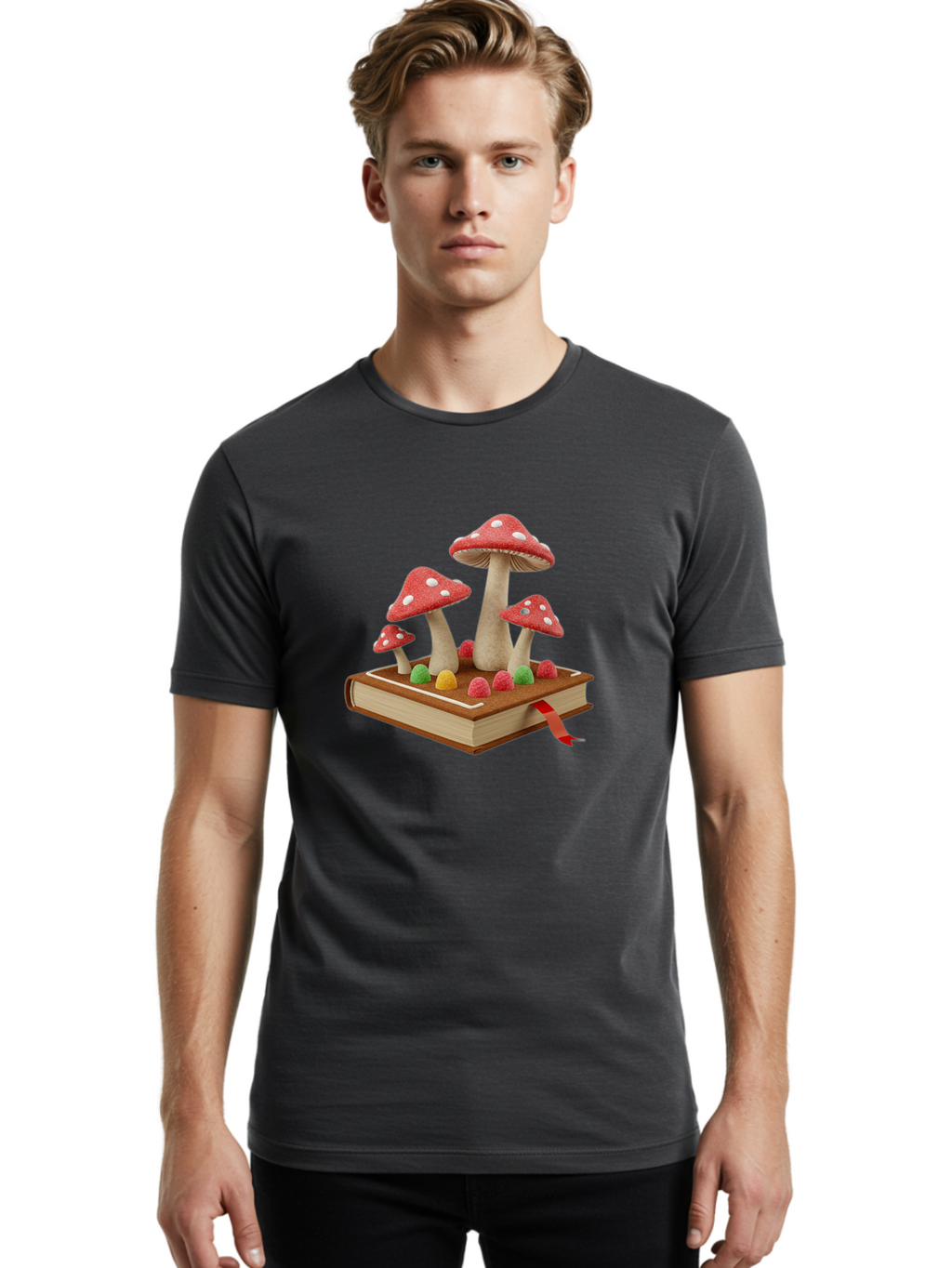 Mushroom-Book-1 Men'S Graphic Tee, 100% Cotton, Comfortable Casual Summer Wear, Machine Washable, Vintage Camera, Old Camera, Antique Camera, Black Camera, Classic Photography, Photography Equipment, Nostalgic Device, Film Camera, Camera Art Bag833