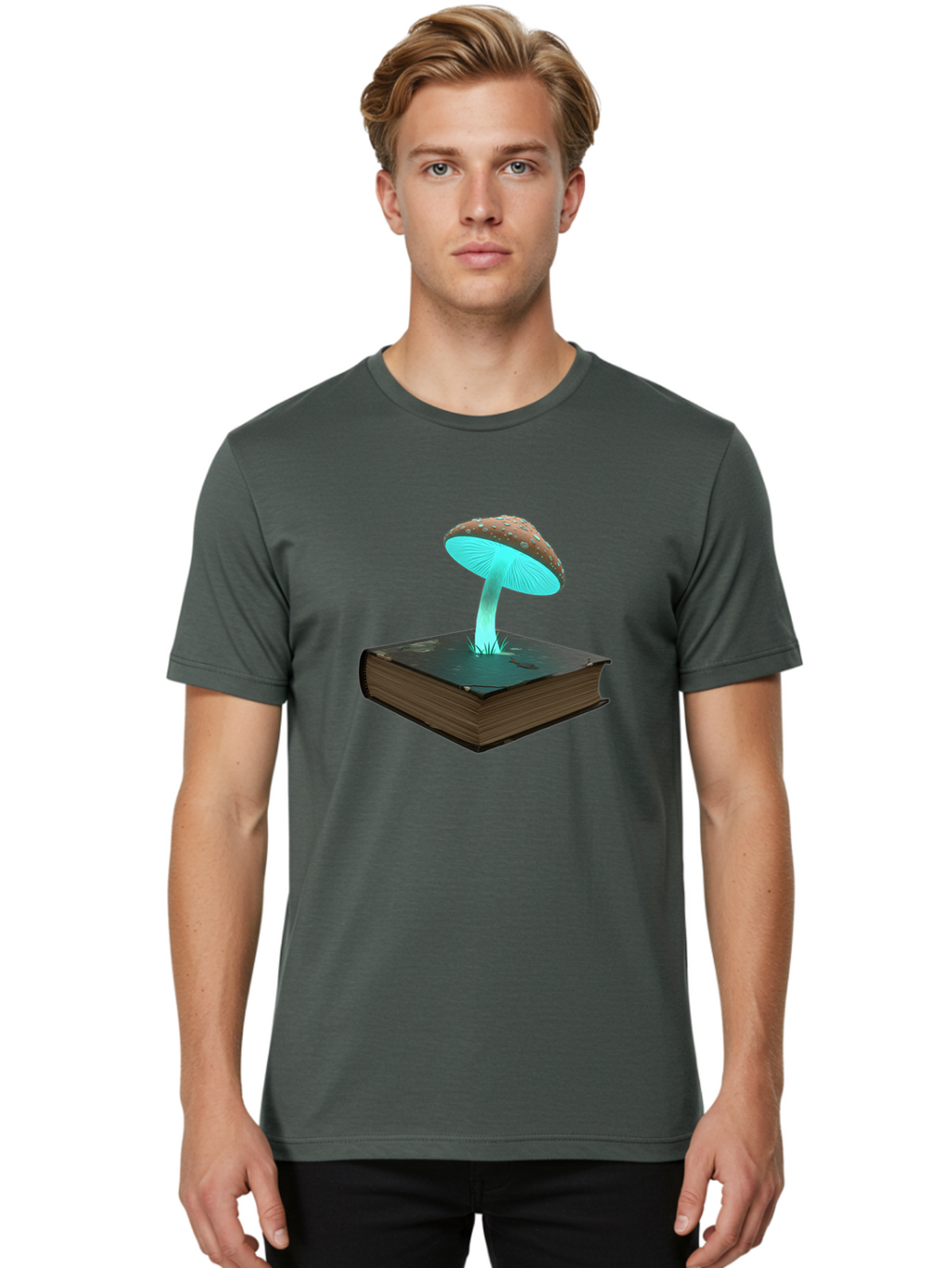 Mushroom-Book-3 Men'S Graphic Tee, 100% Cotton, Comfortable Casual Summer Wear, Machine Washable, Vintage Camera, Old Camera, Antique Camera, Black Camera, Classic Photography, Photography Equipment, Nostalgic Device, Film Camera, Camera Art Bag835