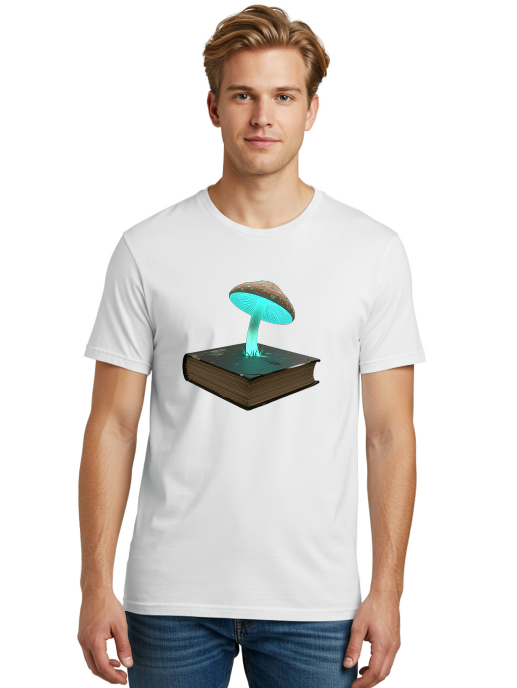 Mushroom-Book-3 Men'S Graphic Tee, 100% Cotton, Comfortable Casual Summer Wear, Machine Washable, Vintage Camera, Old Camera, Antique Camera, Black Camera, Classic Photography, Photography Equipment, Nostalgic Device, Film Camera, Camera Art Bag835