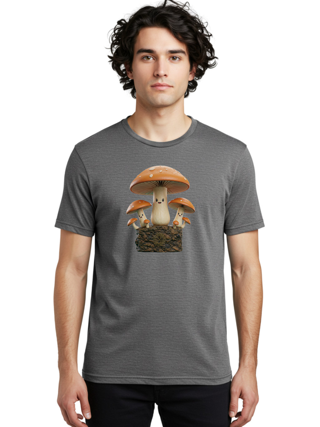 Mushroom-Family Men'S Graphic Tee, 100% Cotton, Comfortable Casual Summer Wear, Machine Washable, Vintage Camera, Old Camera, Antique Camera, Black Camera, Classic Photography, Photography Equipment, Nostalgic Device, Film Camera, Camera Art Bag838