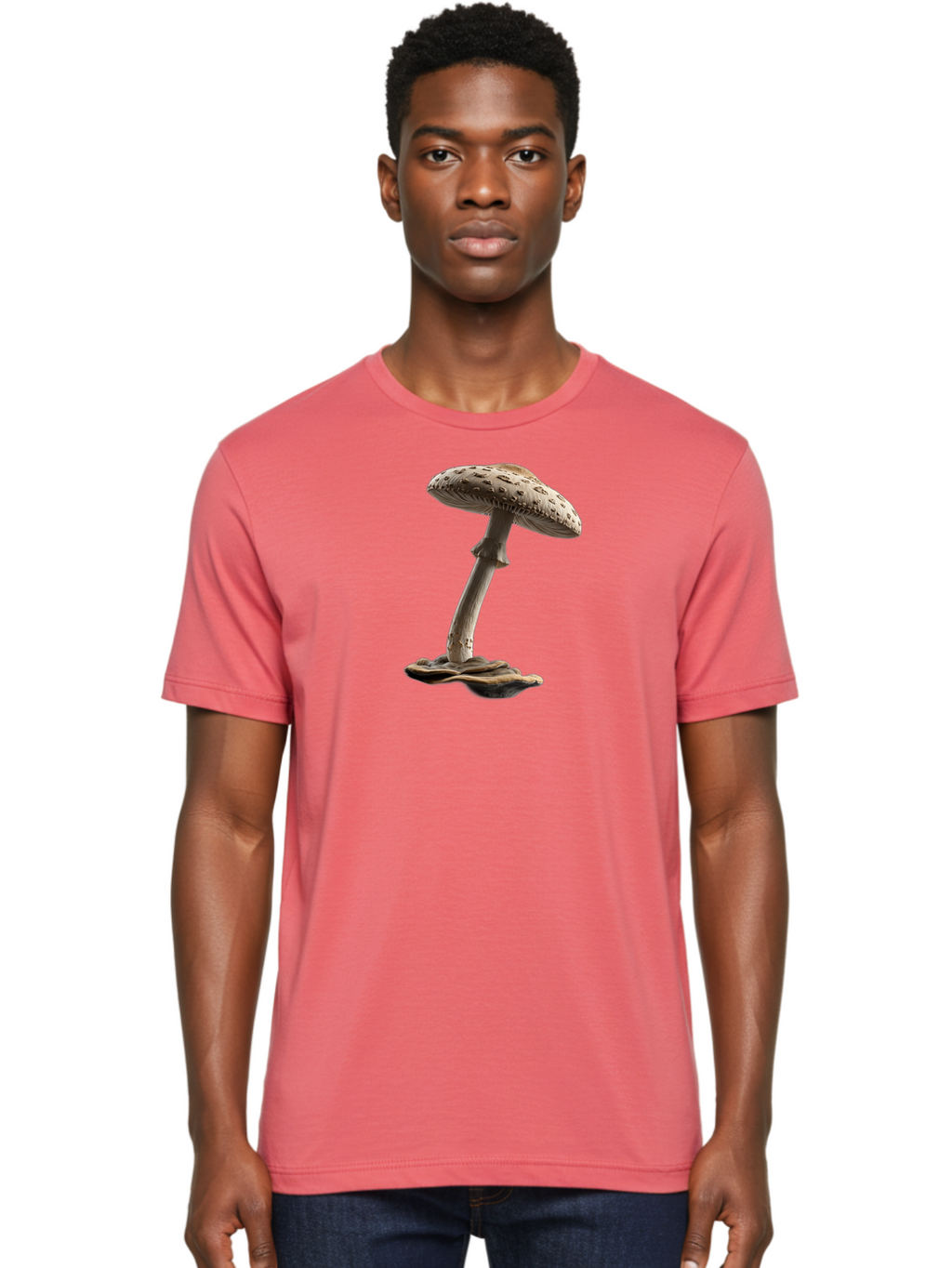 Mushroom Men'S Graphic Tee, 100% Cotton, Comfortable Casual Summer Wear, Machine Washable, Vintage Camera, Old Camera, Antique Camera, Black Camera, Classic Photography, Photography Equipment, Nostalgic Device, Film Camera, Camera Art Bag841
