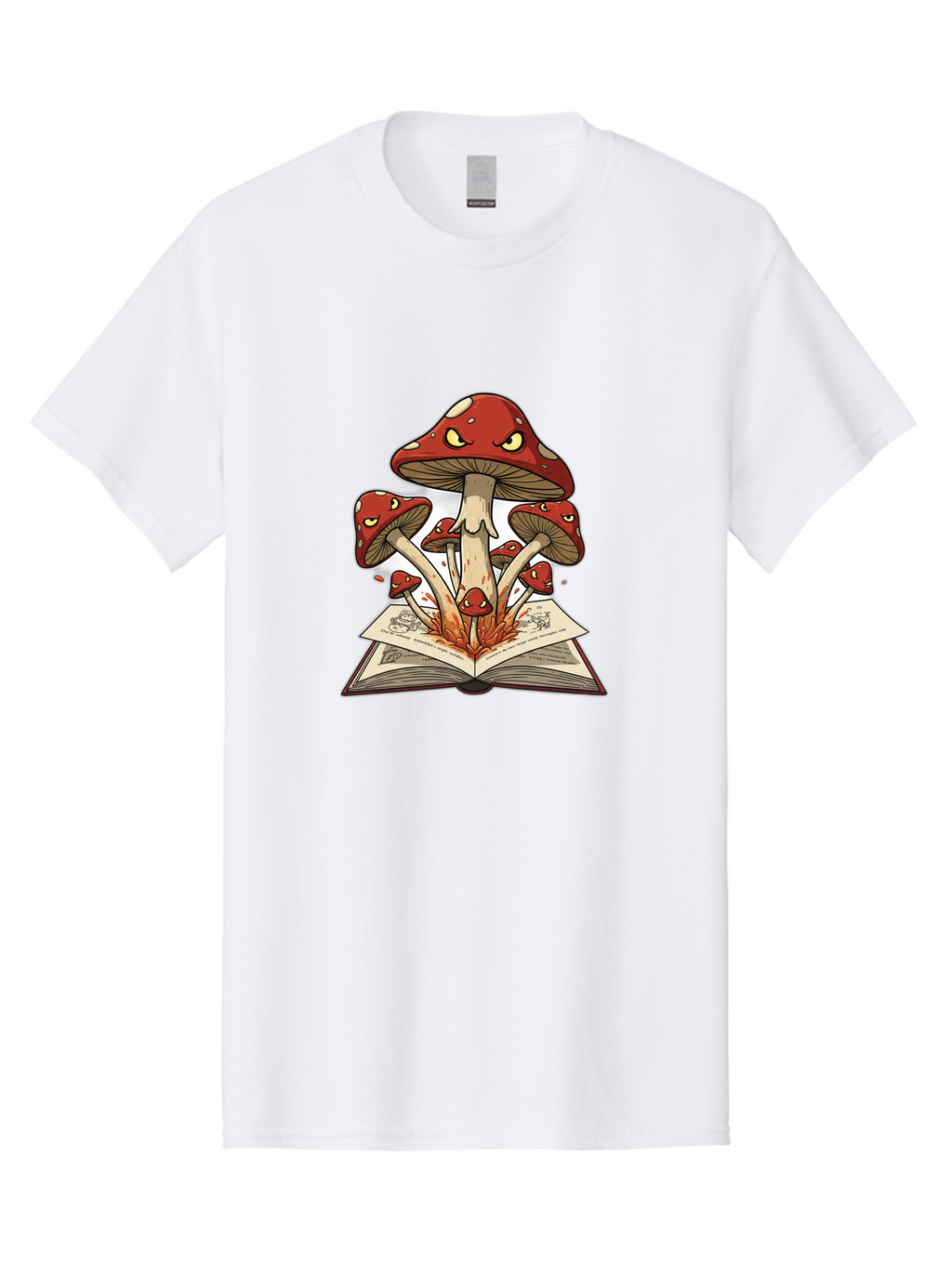 Mushrooms-Emerging-From-Book-1 Men'S Graphic Tee, 100% Cotton, Comfortable Casual Summer Wear, Machine Washable, Vintage Camera, Old Camera, Antique Camera, Black Camera, Classic Photography, Photography Equipment, Nostalgic Device, Bag842