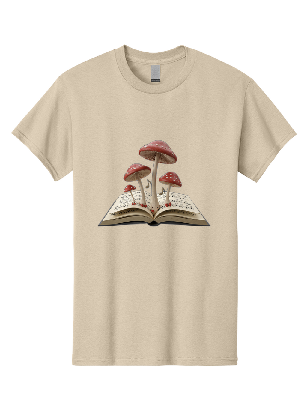 Mushrooms-Rising-From-Open-Book Men'S Graphic Tee, 100% Cotton, Comfortable Casual Summer Wear, Machine Washable, Vintage Camera, Old Camera, Antique Camera, Black Camera, Classic Photography, Photography Equipment, Nostalgic Device, Bag849