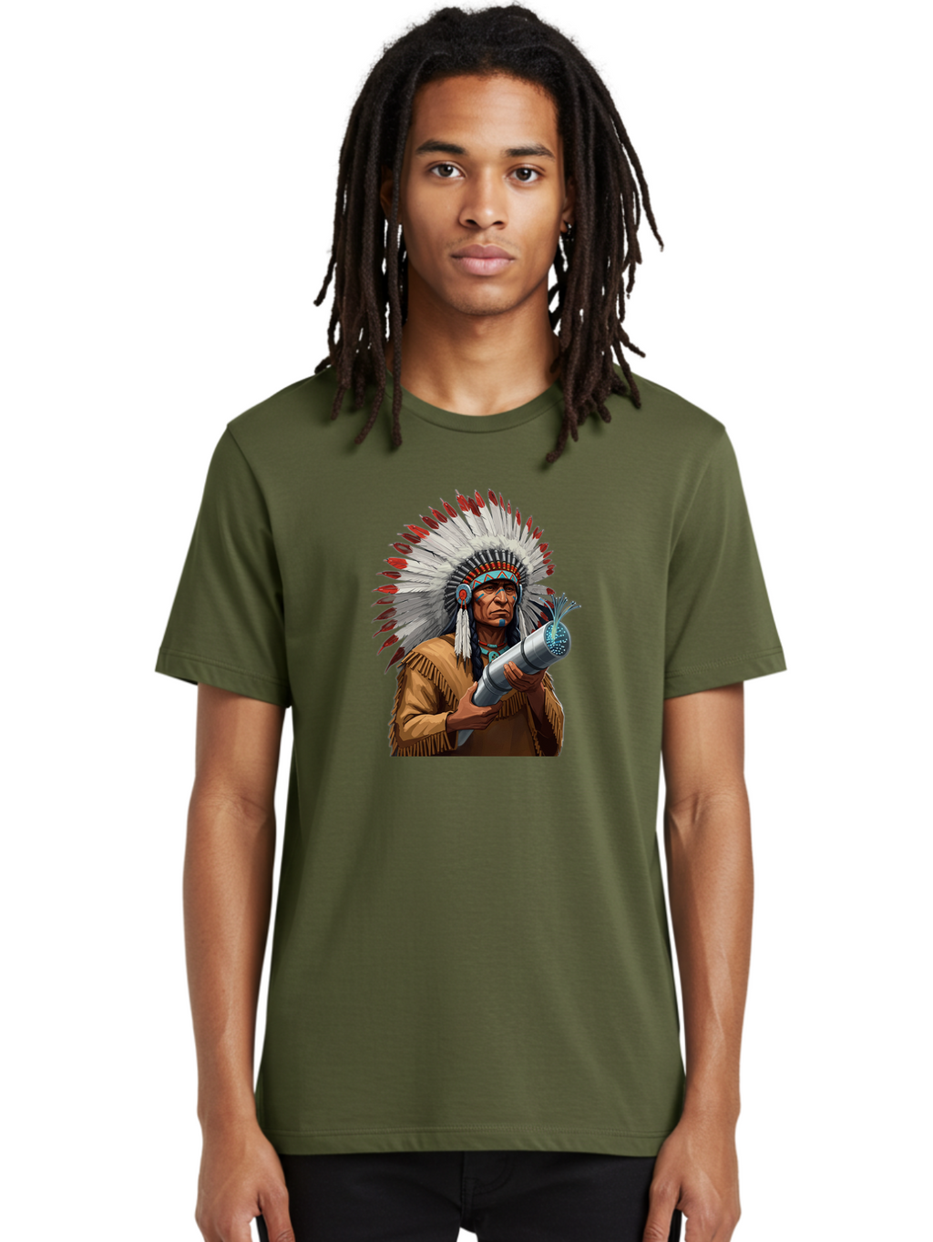 Native-American-Headdress Men'S Graphic Tee, 100% Cotton, Comfortable Casual Summer Wear, Machine Washable, Vintage Camera, Old Camera, Antique Camera, Black Camera, Classic Photography, Photography Equipment, Nostalgic Device, Film Camera, Bag851