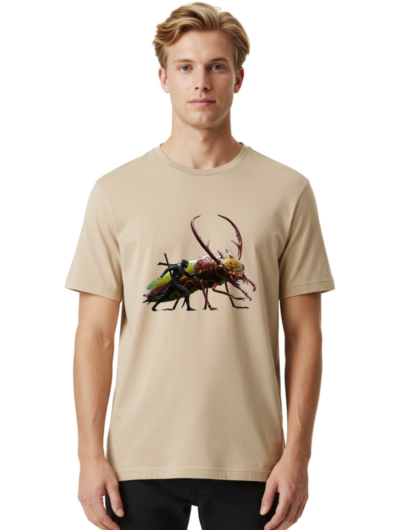 Ninja-Riding-Beetle Men'S Graphic Tee, 100% Cotton, Comfortable Casual Summer Wear, Machine Washable, Vintage Camera, Old Camera, Antique Camera, Black Camera, Classic Photography, Photography Equipment, Nostalgic Device, Film Camera, Bag859