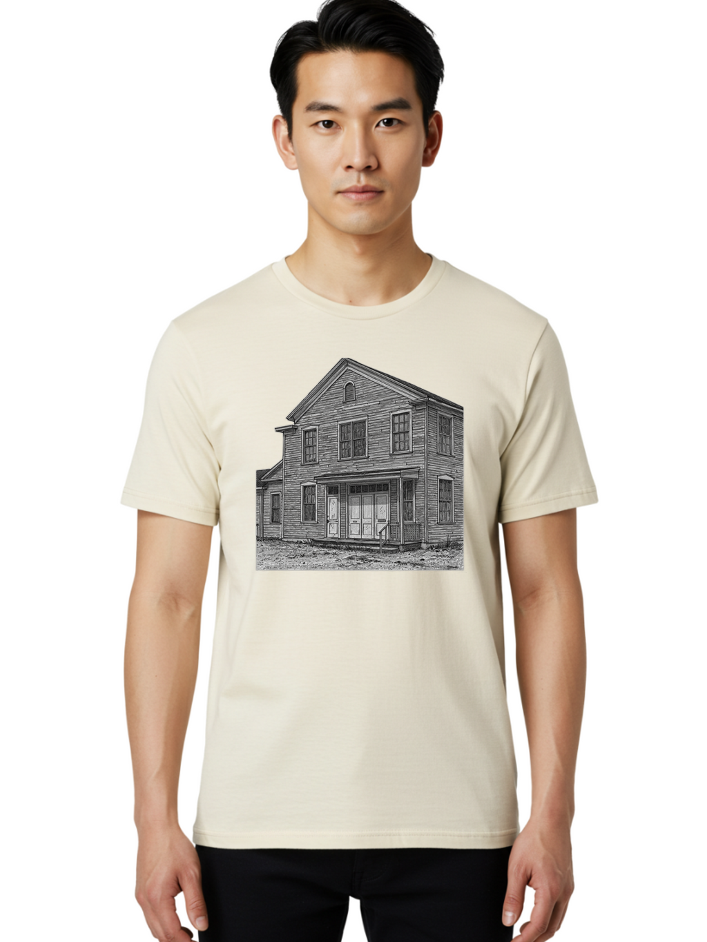 Old-House Men'S Graphic Tee, 100% Cotton, Comfortable Casual Summer Wear, Machine Washable, Vintage Camera, Old Camera, Antique Camera, Black Camera, Classic Photography, Photography Equipment, Nostalgic Device, Film Camera, Camera Art Bag870