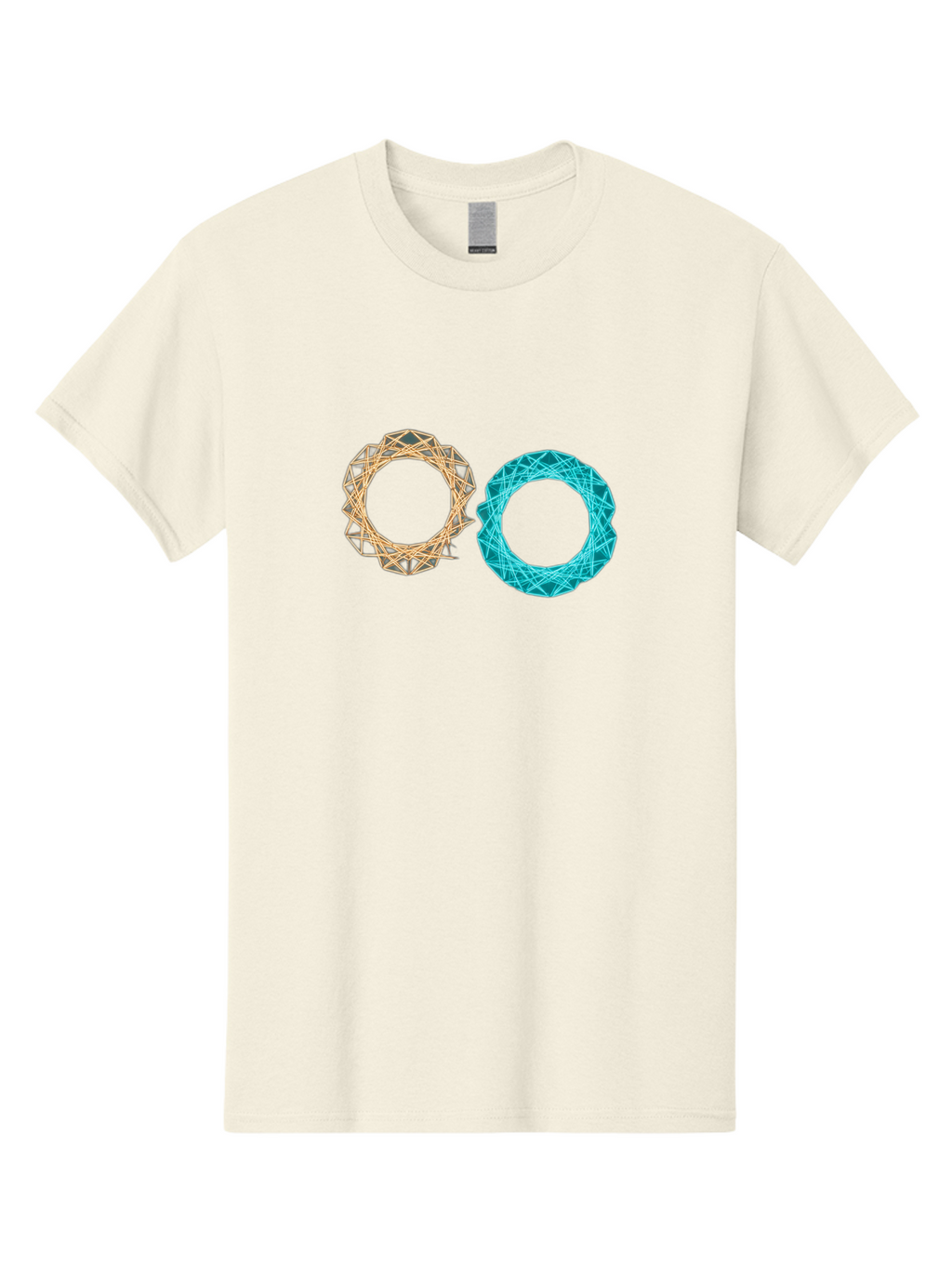 Orange-And-Blue-Wireframe-Circles Men'S Graphic Tee, 100% Cotton, Comfortable Casual Summer Wear, Machine Washable, Vintage Camera, Old Camera, Antique Camera, Black Camera, Classic Photography, Photography Equipment, Nostalgic Device, Bag881
