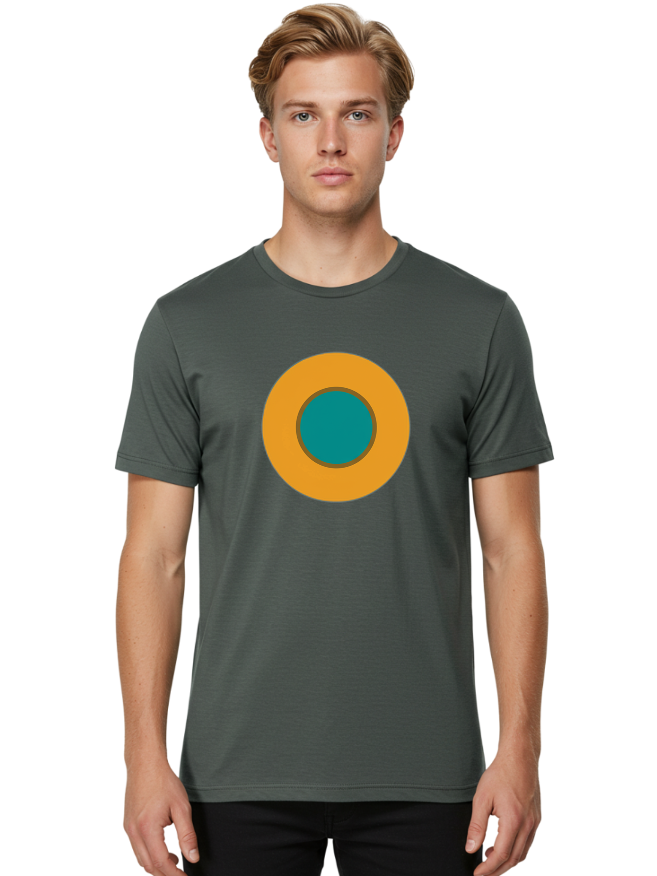 Orange-Circle Men'S Graphic Tee, 100% Cotton, Comfortable Casual Summer Wear, Machine Washable, Vintage Camera, Old Camera, Antique Camera, Black Camera, Classic Photography, Photography Equipment, Nostalgic Device, Film Camera, Camera Art Bag882