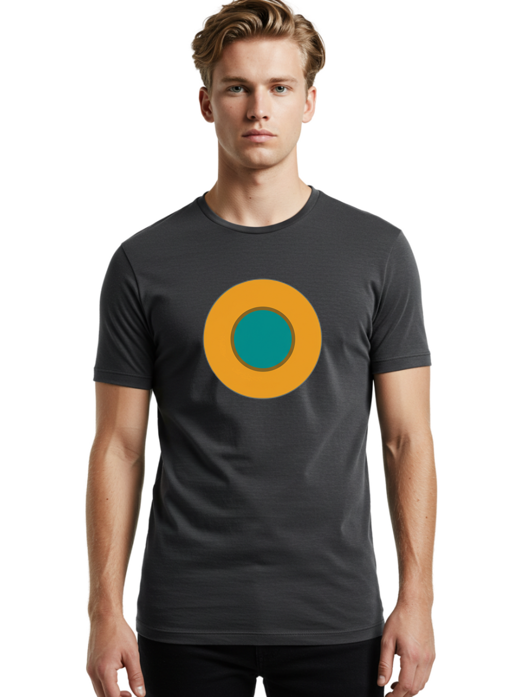 Orange-Circle Men'S Graphic Tee, 100% Cotton, Comfortable Casual Summer Wear, Machine Washable, Vintage Camera, Old Camera, Antique Camera, Black Camera, Classic Photography, Photography Equipment, Nostalgic Device, Film Camera, Camera Art Bag882