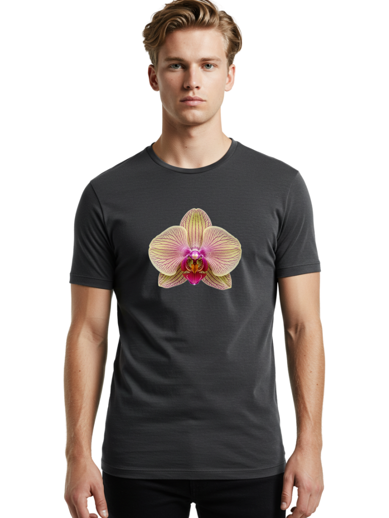 Orchid Men'S Graphic Tee, 100% Cotton, Comfortable Casual Summer Wear, Machine Washable, Vintage Camera, Old Camera, Antique Camera, Black Camera, Classic Photography, Photography Equipment, Nostalgic Device, Film Camera, Camera Art Bag886