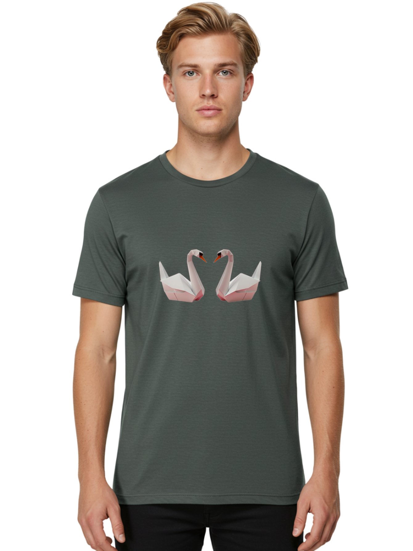 Origami-Swans Men'S Graphic Tee, 100% Cotton, Comfortable Casual Summer Wear, Machine Washable, Vintage Camera, Old Camera, Antique Camera, Black Camera, Classic Photography, Photography Equipment, Nostalgic Device, Film Camera, Camera Art Bag889