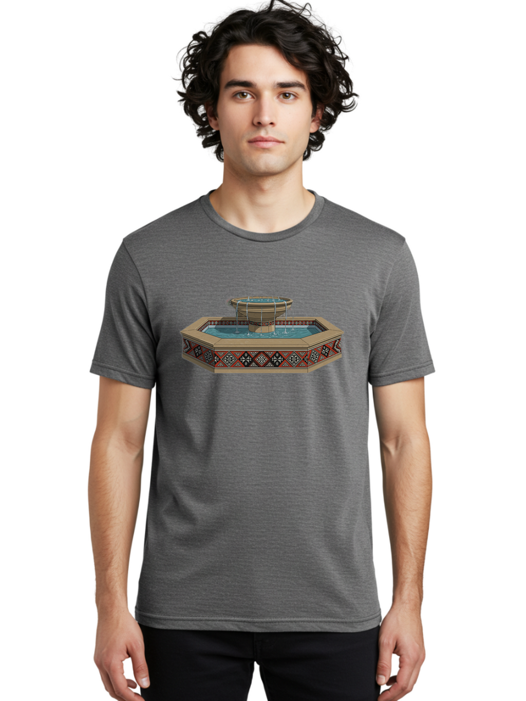Ornamental-Fountain Men'S Graphic Tee, 100% Cotton, Comfortable Casual Summer Wear, Machine Washable, Vintage Camera, Old Camera, Antique Camera, Black Camera, Classic Photography, Photography Equipment, Nostalgic Device, Film Camera, Bag890