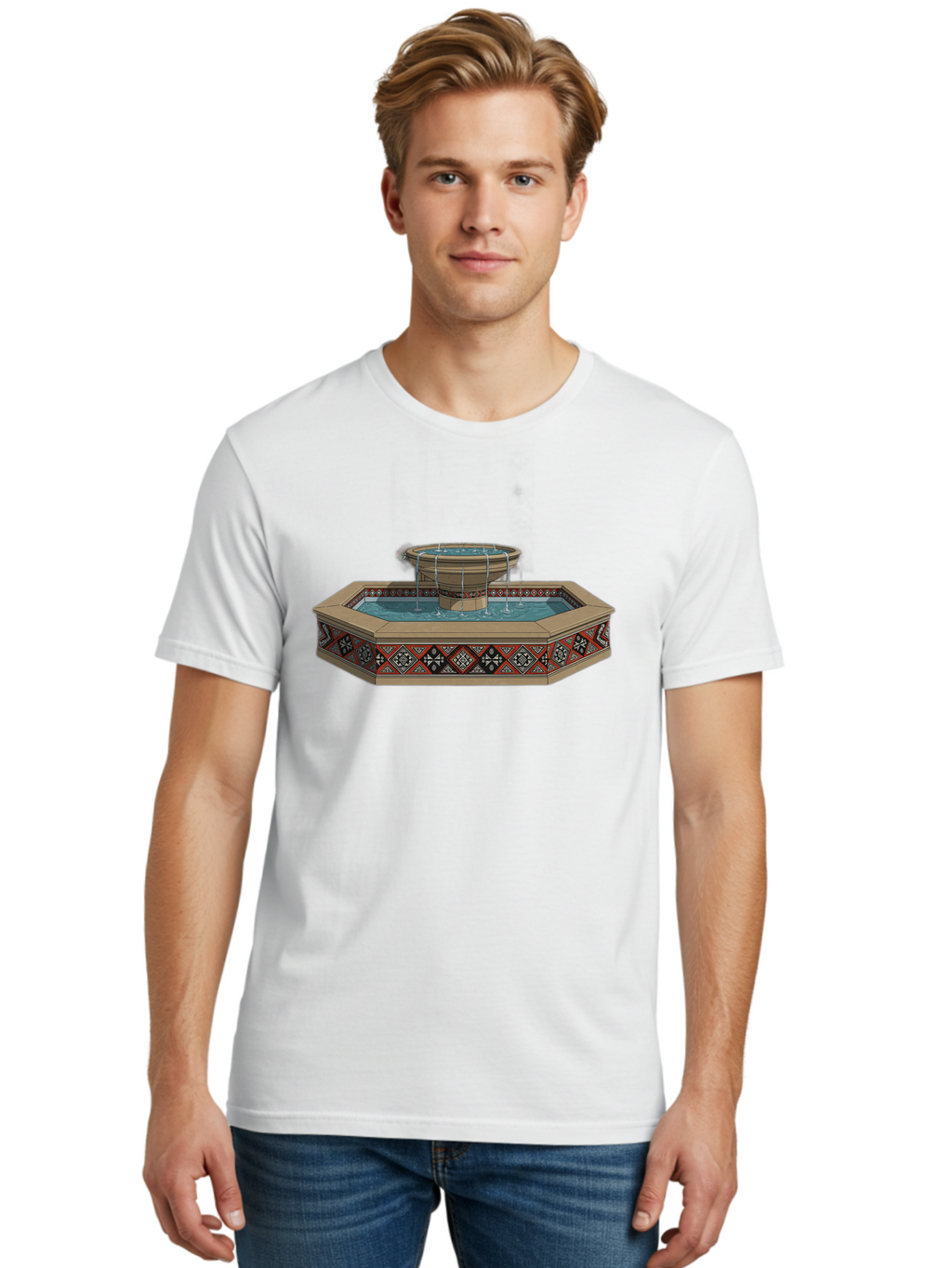 Ornamental-Fountain Men'S Graphic Tee, 100% Cotton, Comfortable Casual Summer Wear, Machine Washable, Vintage Camera, Old Camera, Antique Camera, Black Camera, Classic Photography, Photography Equipment, Nostalgic Device, Film Camera, Bag890