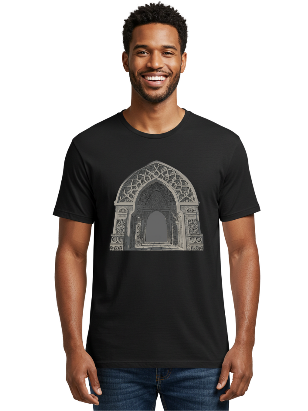 Ornate-Archway-2 Men'S Graphic Tee, 100% Cotton, Comfortable Casual Summer Wear, Machine Washable, Vintage Camera, Old Camera, Antique Camera, Black Camera, Classic Photography, Photography Equipment, Nostalgic Device, Film Camera, Camera Art Bag893