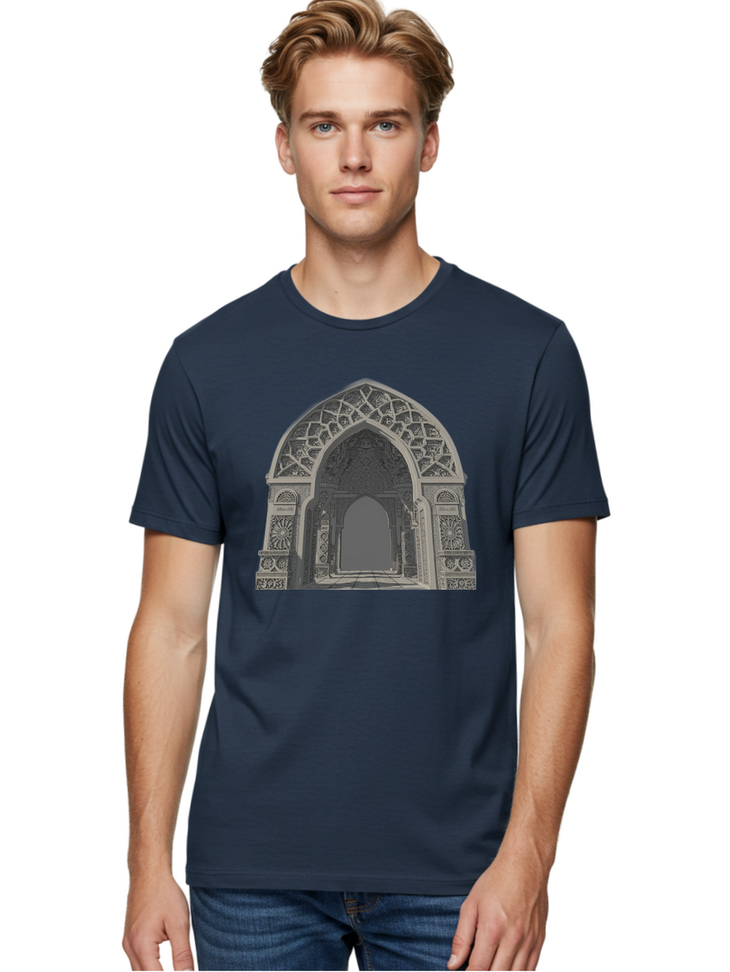 Ornate-Archway-2 Men'S Graphic Tee, 100% Cotton, Comfortable Casual Summer Wear, Machine Washable, Vintage Camera, Old Camera, Antique Camera, Black Camera, Classic Photography, Photography Equipment, Nostalgic Device, Film Camera, Camera Art Bag893
