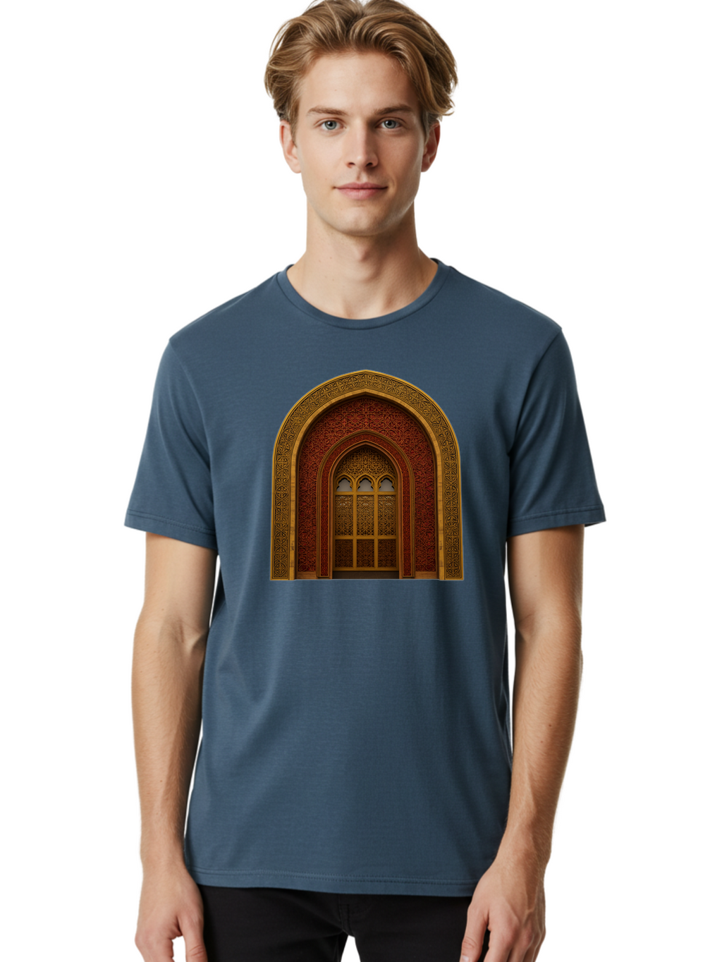 Ornate-Archway Men'S Graphic Tee, 100% Cotton, Comfortable Casual Summer Wear, Machine Washable, Vintage Camera, Old Camera, Antique Camera, Black Camera, Classic Photography, Photography Equipment, Nostalgic Device, Film Camera, Camera Art Bag894