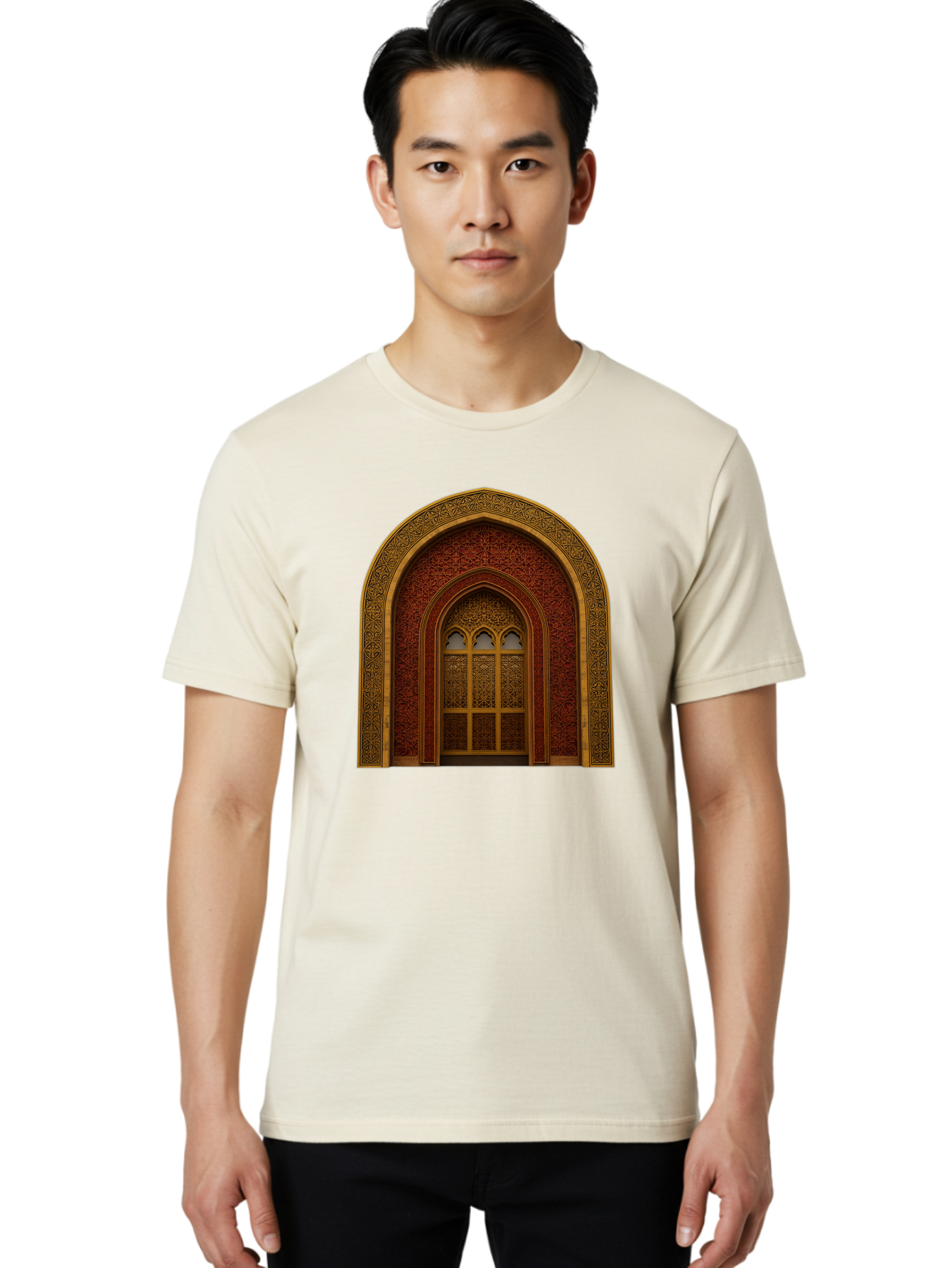 Ornate-Archway Men'S Graphic Tee, 100% Cotton, Comfortable Casual Summer Wear, Machine Washable, Vintage Camera, Old Camera, Antique Camera, Black Camera, Classic Photography, Photography Equipment, Nostalgic Device, Film Camera, Camera Art Bag894