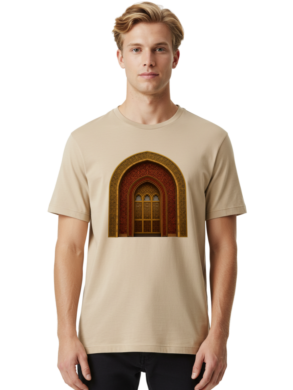 Ornate-Archway Men'S Graphic Tee, 100% Cotton, Comfortable Casual Summer Wear, Machine Washable, Vintage Camera, Old Camera, Antique Camera, Black Camera, Classic Photography, Photography Equipment, Nostalgic Device, Film Camera, Camera Art Bag894