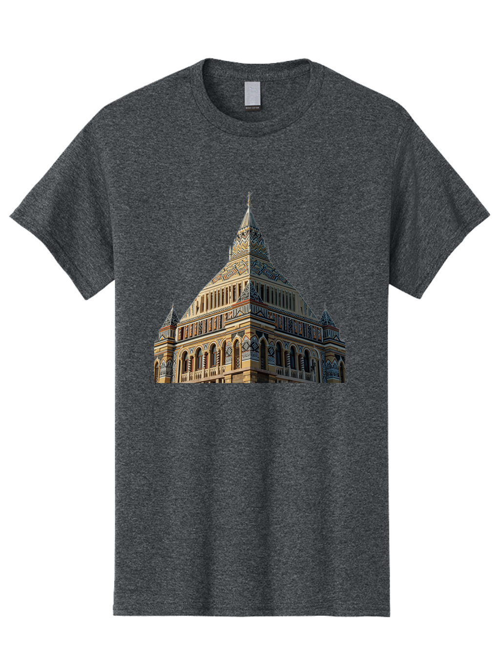 Ornate-Building Men'S Graphic Tee, 100% Cotton, Comfortable Casual Summer Wear, Machine Washable, Vintage Camera, Old Camera, Antique Camera, Black Camera, Classic Photography, Photography Equipment, Nostalgic Device, Film Camera, Camera Art Bag896