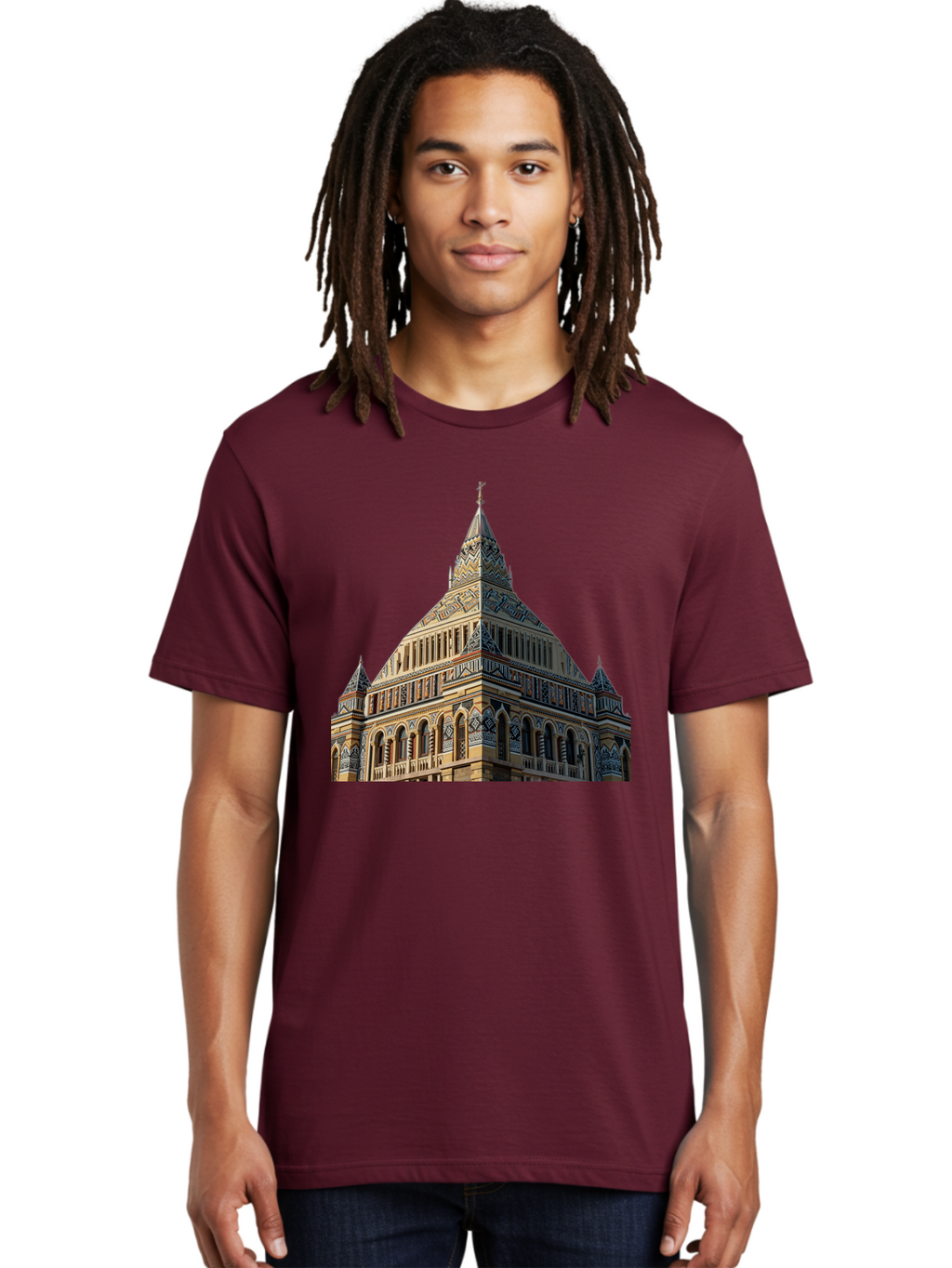 Ornate-Building Men'S Graphic Tee, 100% Cotton, Comfortable Casual Summer Wear, Machine Washable, Vintage Camera, Old Camera, Antique Camera, Black Camera, Classic Photography, Photography Equipment, Nostalgic Device, Film Camera, Camera Art Bag896