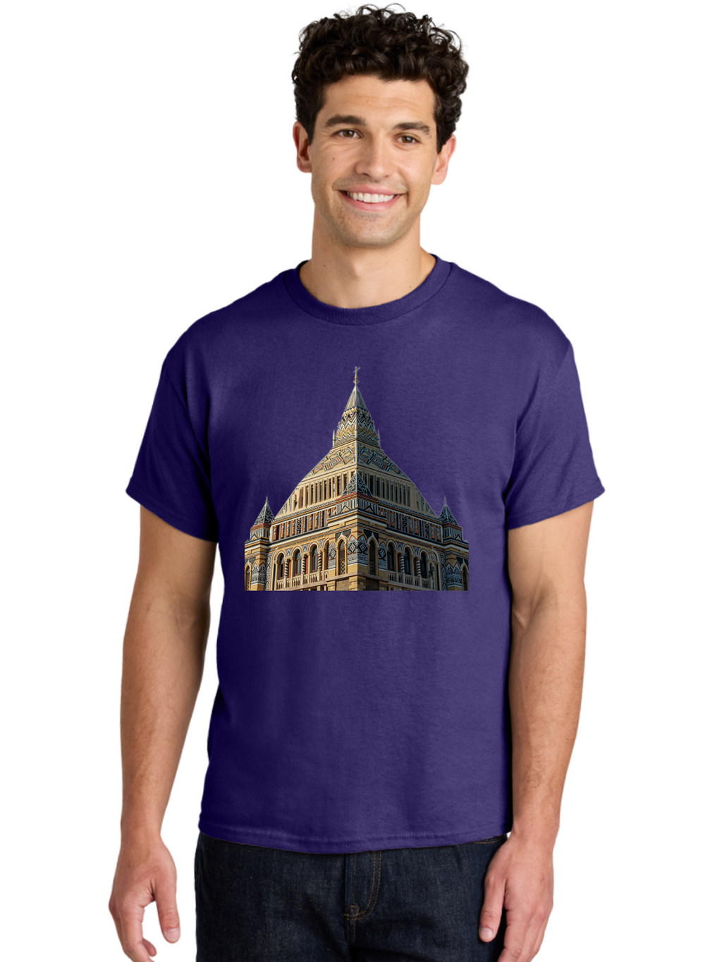 Ornate-Building Men'S Graphic Tee, 100% Cotton, Comfortable Casual Summer Wear, Machine Washable, Vintage Camera, Old Camera, Antique Camera, Black Camera, Classic Photography, Photography Equipment, Nostalgic Device, Film Camera, Camera Art Bag896