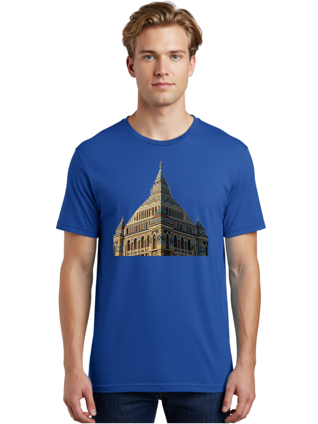 Ornate-Building Men'S Graphic Tee, 100% Cotton, Comfortable Casual Summer Wear, Machine Washable, Vintage Camera, Old Camera, Antique Camera, Black Camera, Classic Photography, Photography Equipment, Nostalgic Device, Film Camera, Camera Art Bag896