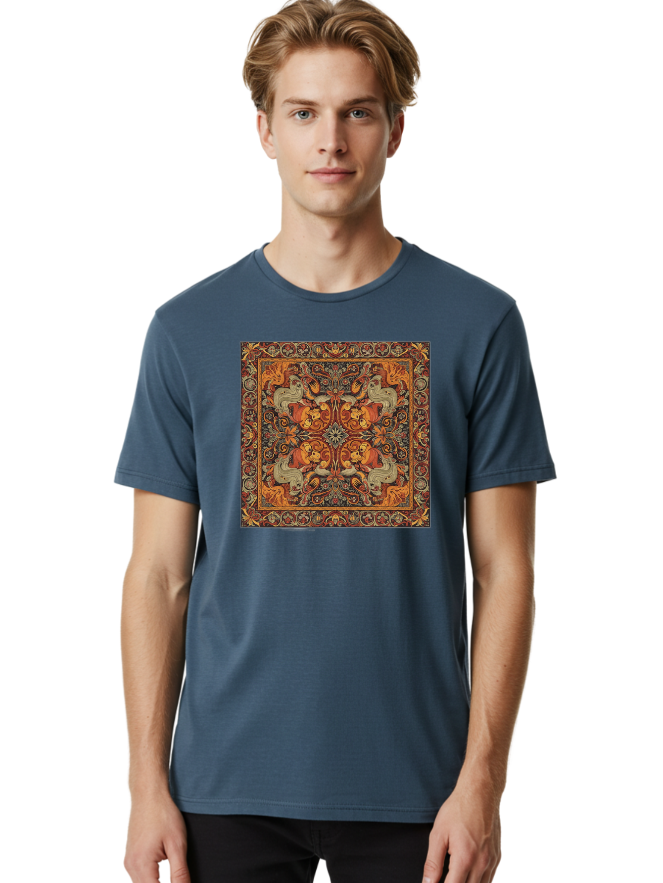 Ornate-Carpet Men'S Graphic Tee, 100% Cotton, Comfortable Casual Summer Wear, Machine Washable, Vintage Camera, Old Camera, Antique Camera, Black Camera, Classic Photography, Photography Equipment, Nostalgic Device, Film Camera, Camera Art Bag897