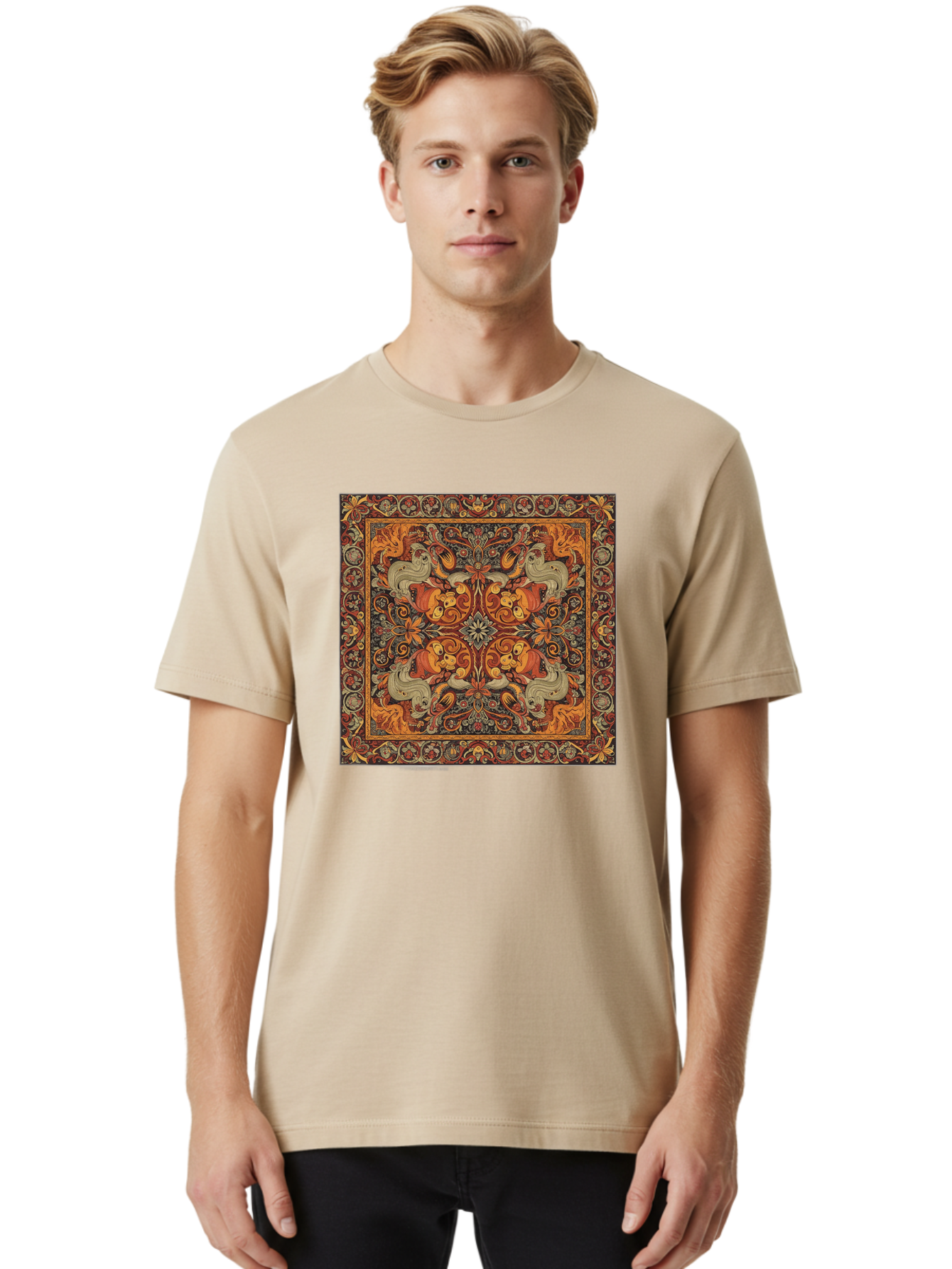 Ornate-Carpet Men'S Graphic Tee, 100% Cotton, Comfortable Casual Summer Wear, Machine Washable, Vintage Camera, Old Camera, Antique Camera, Black Camera, Classic Photography, Photography Equipment, Nostalgic Device, Film Camera, Camera Art Bag897