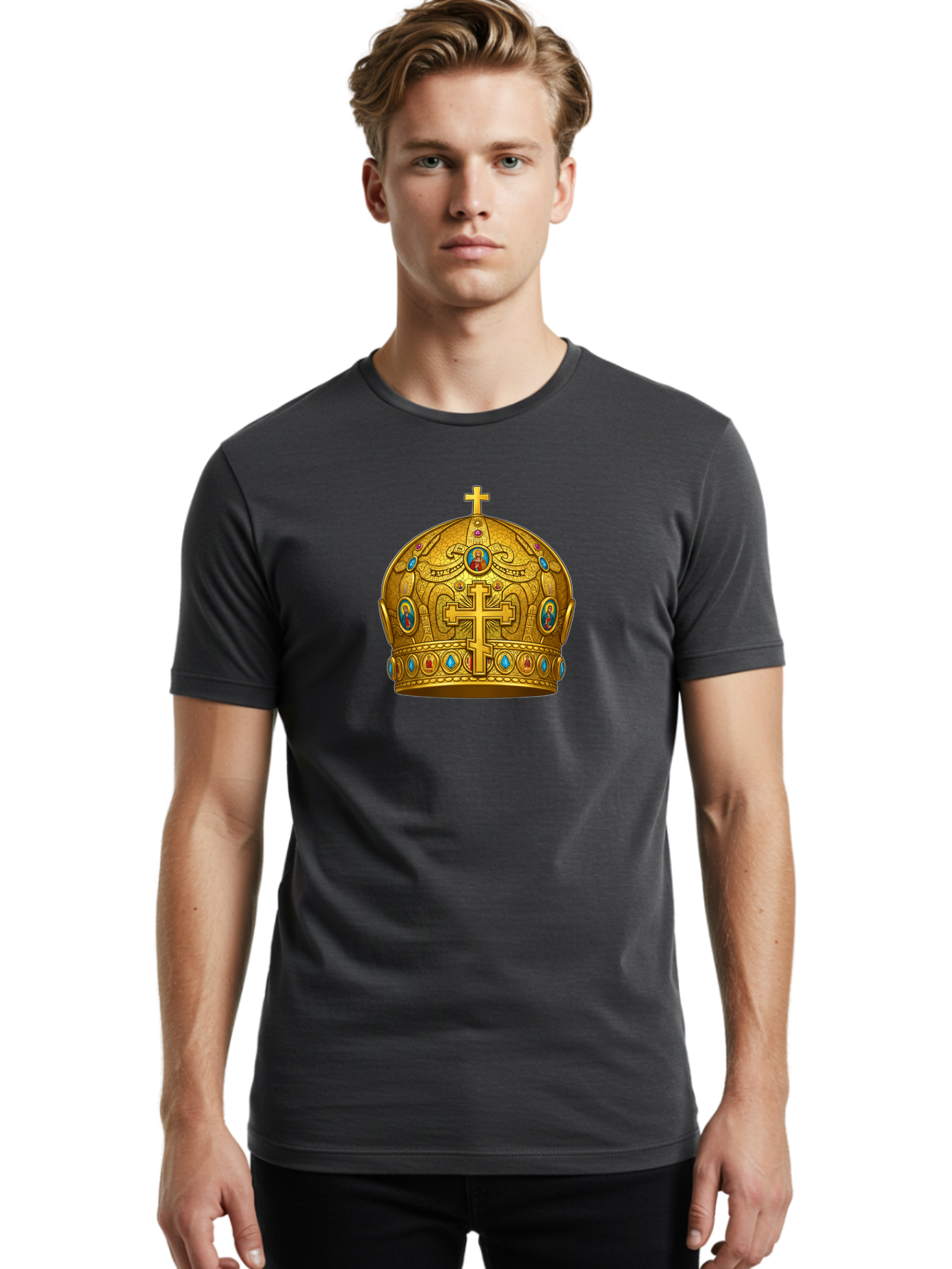 Ornate-Crown Men'S Graphic Tee, 100% Cotton, Comfortable Casual Summer Wear, Machine Washable, Vintage Camera, Old Camera, Antique Camera, Black Camera, Classic Photography, Photography Equipment, Nostalgic Device, Film Camera, Camera Art Bag898