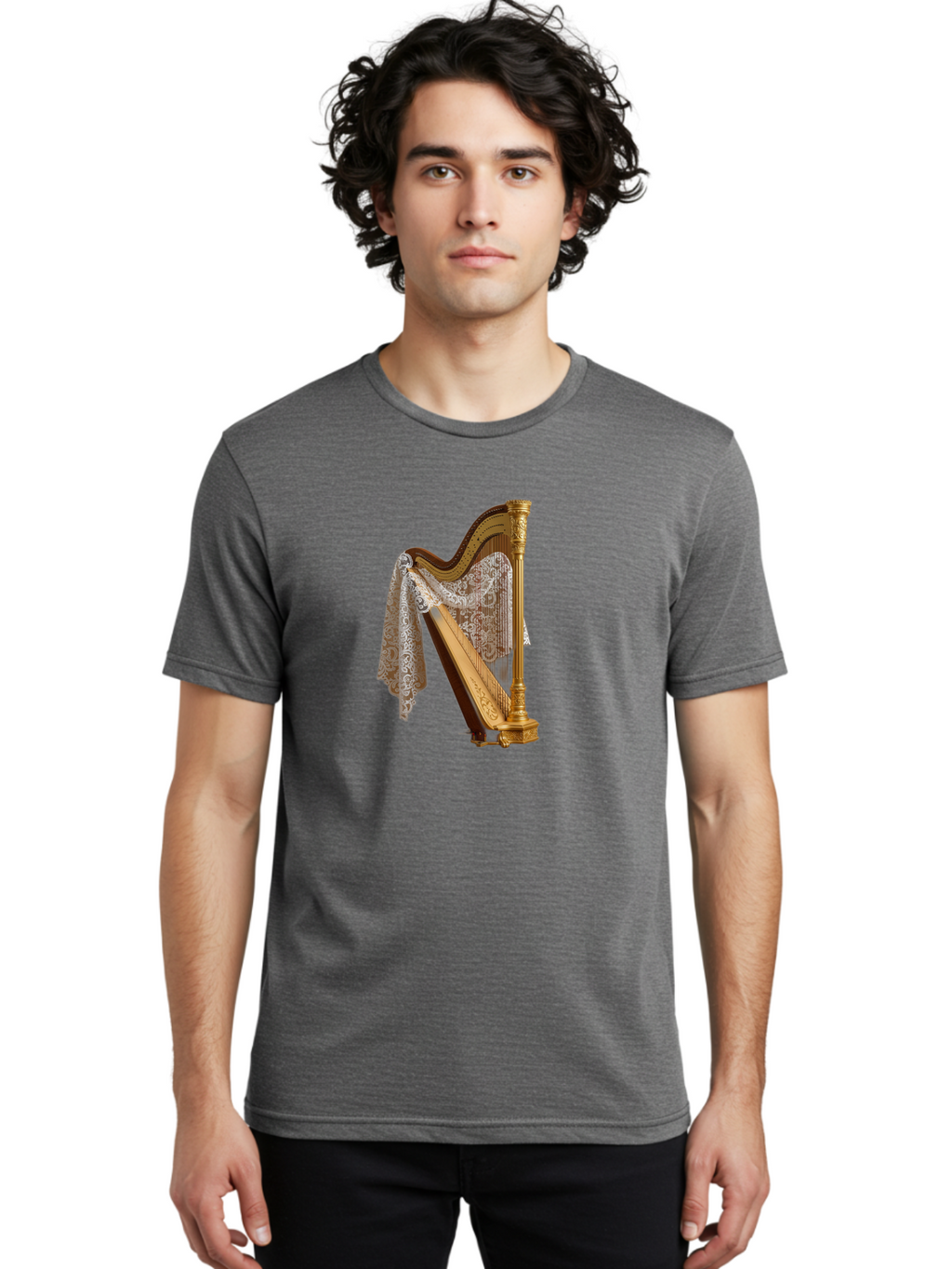 Ornate-Harp Men'S Graphic Tee, 100% Cotton, Comfortable Casual Summer Wear, Machine Washable, Vintage Camera, Old Camera, Antique Camera, Black Camera, Classic Photography, Photography Equipment, Nostalgic Device, Film Camera, Camera Art Bag901