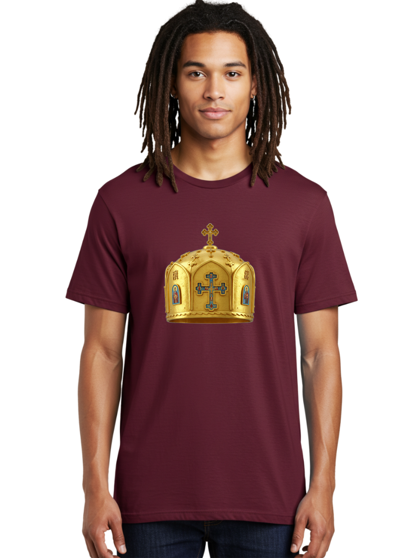 Orthodox-Crown-1 Men'S Graphic Tee, 100% Cotton, Comfortable Casual Summer Wear, Machine Washable, Vintage Camera, Old Camera, Antique Camera, Black Camera, Classic Photography, Photography Equipment, Nostalgic Device, Film Camera, Camera Art Bag904