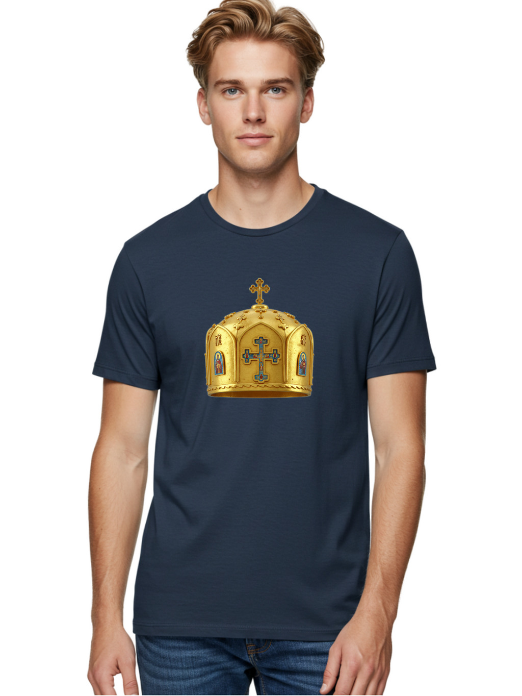 Orthodox-Crown-1 Men'S Graphic Tee, 100% Cotton, Comfortable Casual Summer Wear, Machine Washable, Vintage Camera, Old Camera, Antique Camera, Black Camera, Classic Photography, Photography Equipment, Nostalgic Device, Film Camera, Camera Art Bag904